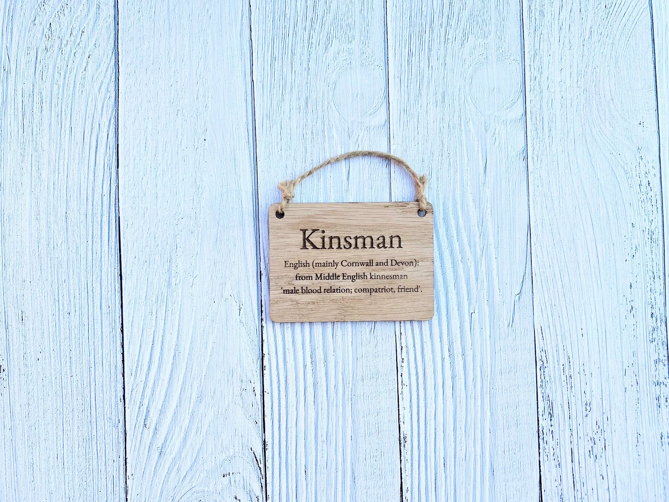 Surname Meaning and Origin Wooden Sign | Wooden Hanging Sign | Surname gift - Image 2