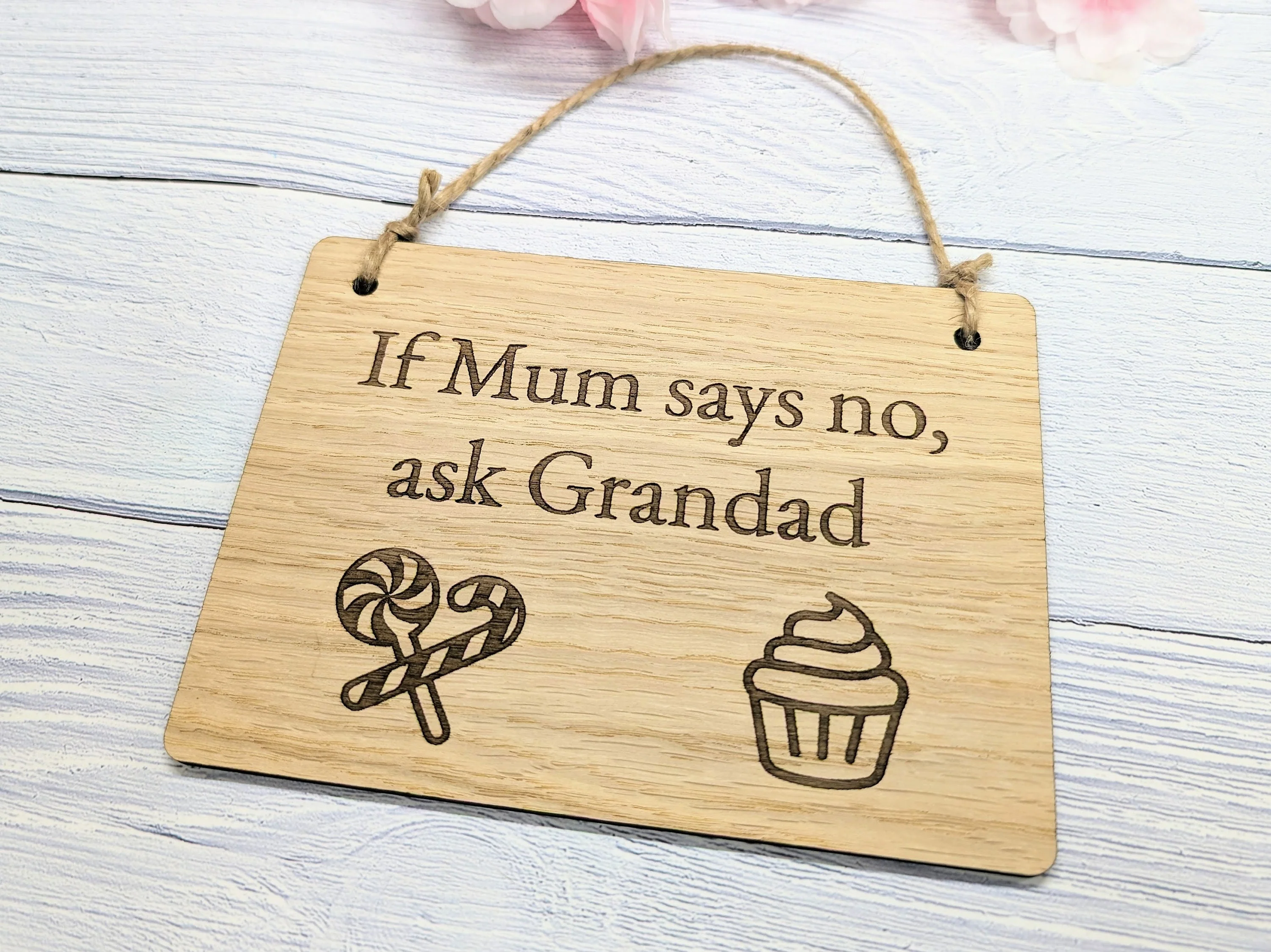 Sweet Treats Custom Wooden Sign - Personalised Family Fun Sign, Mum, Dad, Grandad, Grandma - Image 4