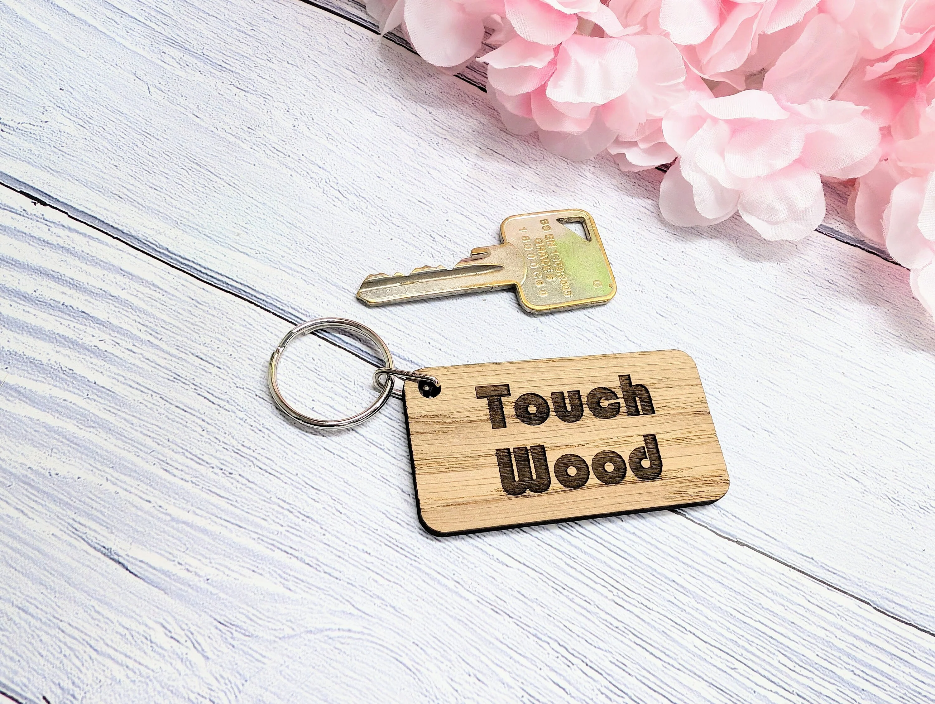 Touch Wood Oak Veneer Keyring - 65x35mm, Superstition Gift | Crafted in Wales, Unique Keepsake, Perfect for Superstitious Folk, Eco-Friendly - Image 6