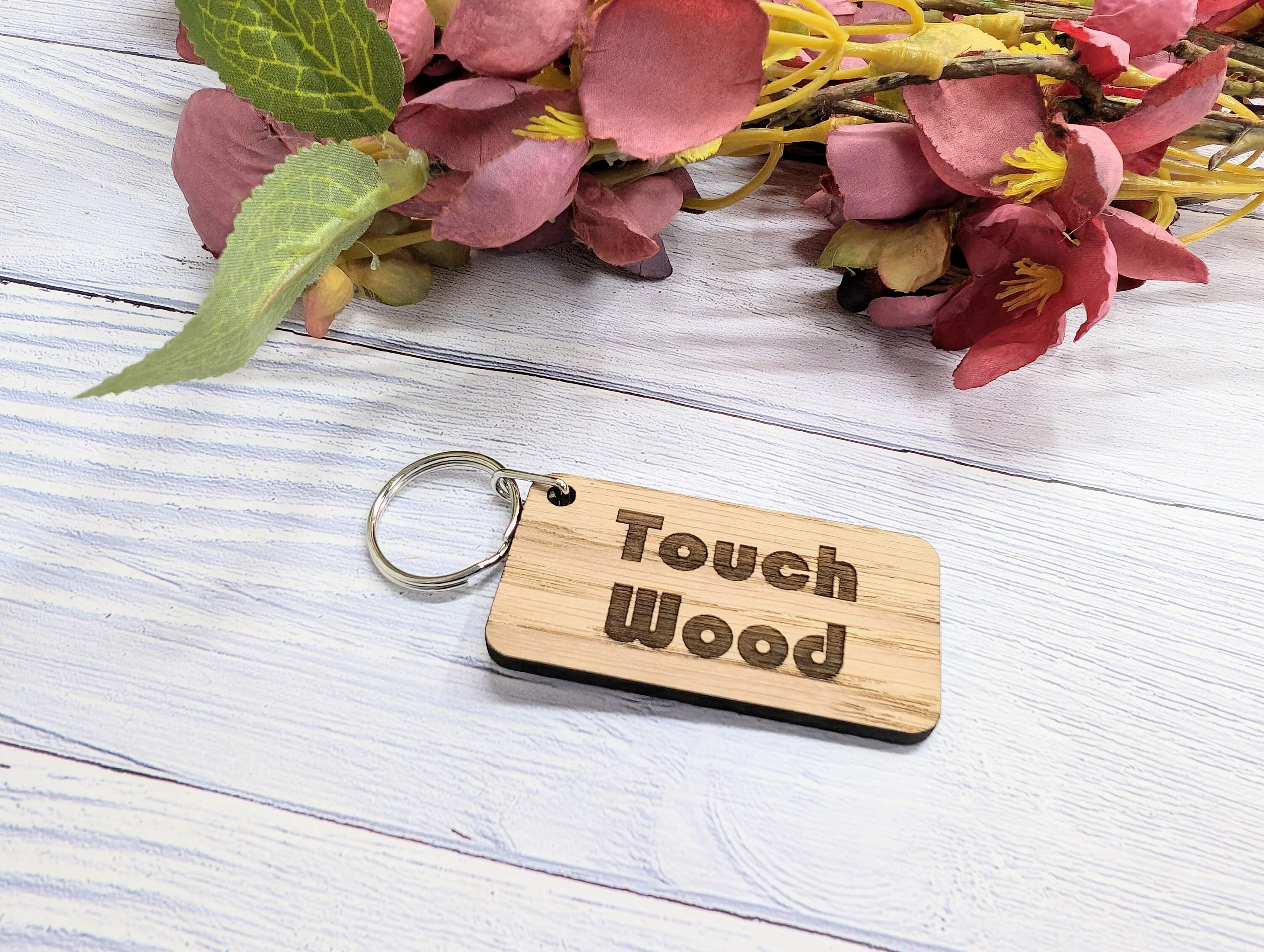 Touch Wood Oak Veneer Keyring - 65x35mm, Superstition Gift | Crafted in Wales, Unique Keepsake, Perfect for Superstitious Folk, Eco-Friendly - Image 9