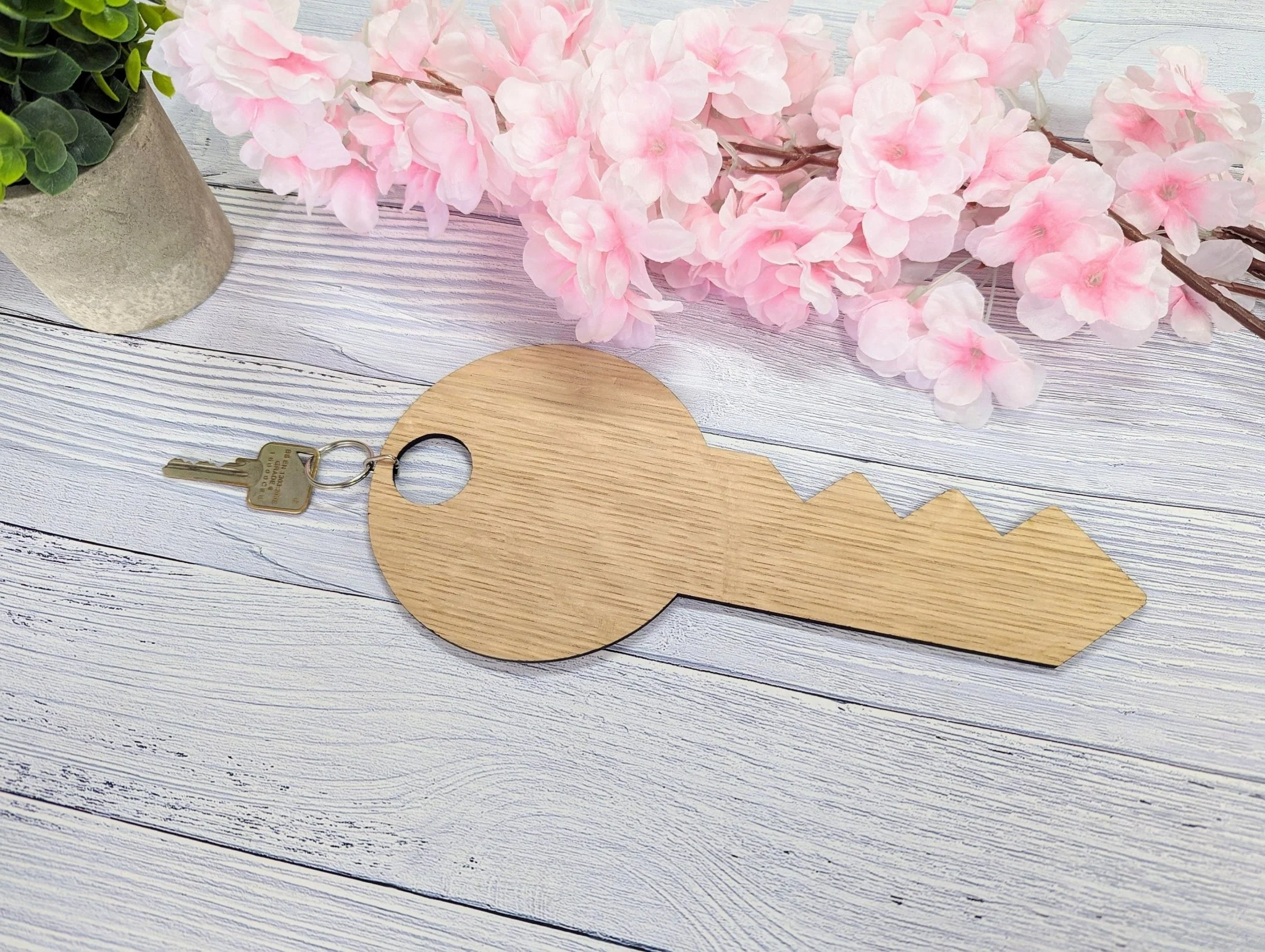 Unlock Your Dreams - Oversized Key-Shaped Wooden Keyring - Inspirational Accessory - Image 4