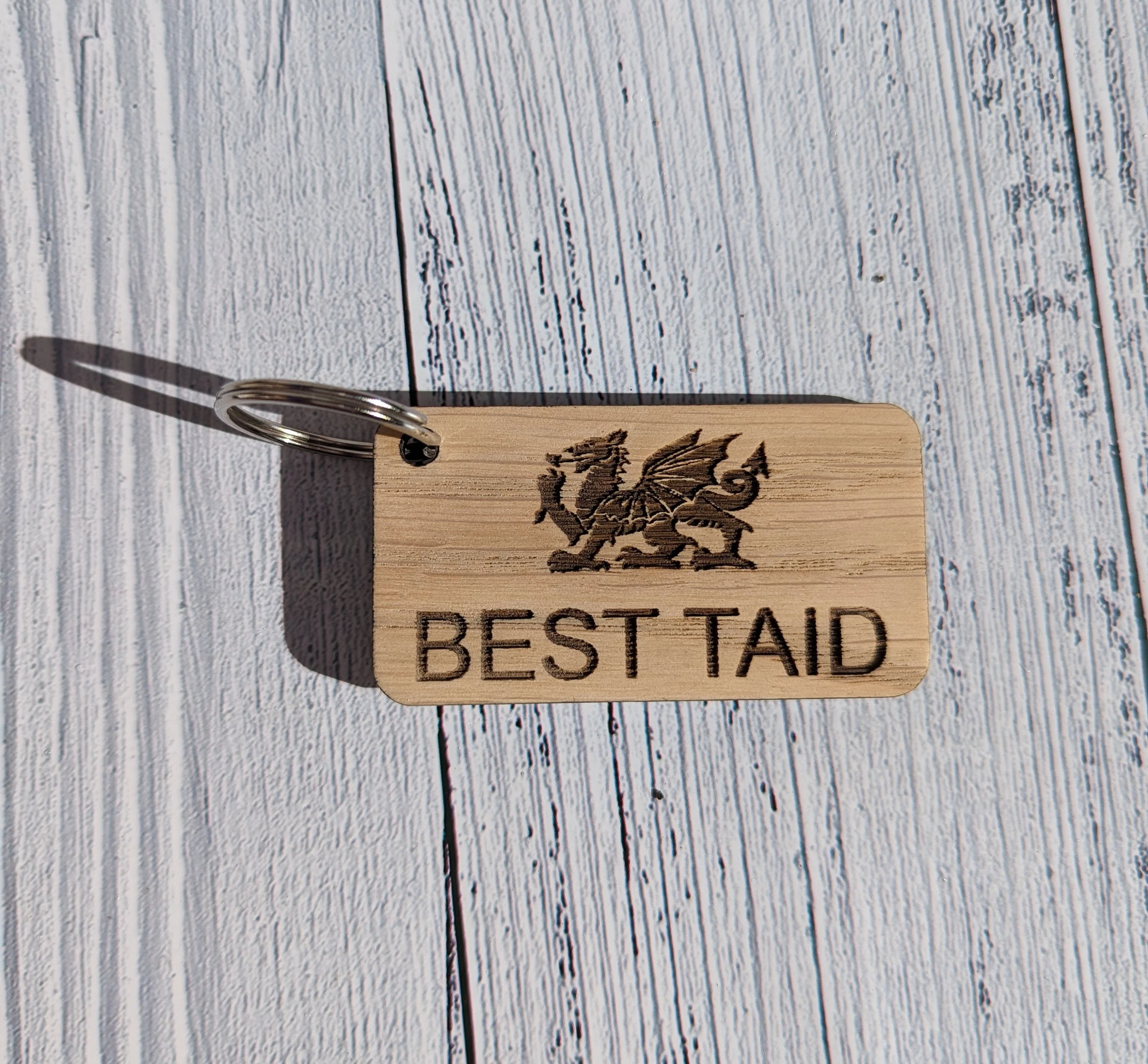 Personalised Patriotic Welsh Keyrings with Welsh Dragon and Phrases - Image 5