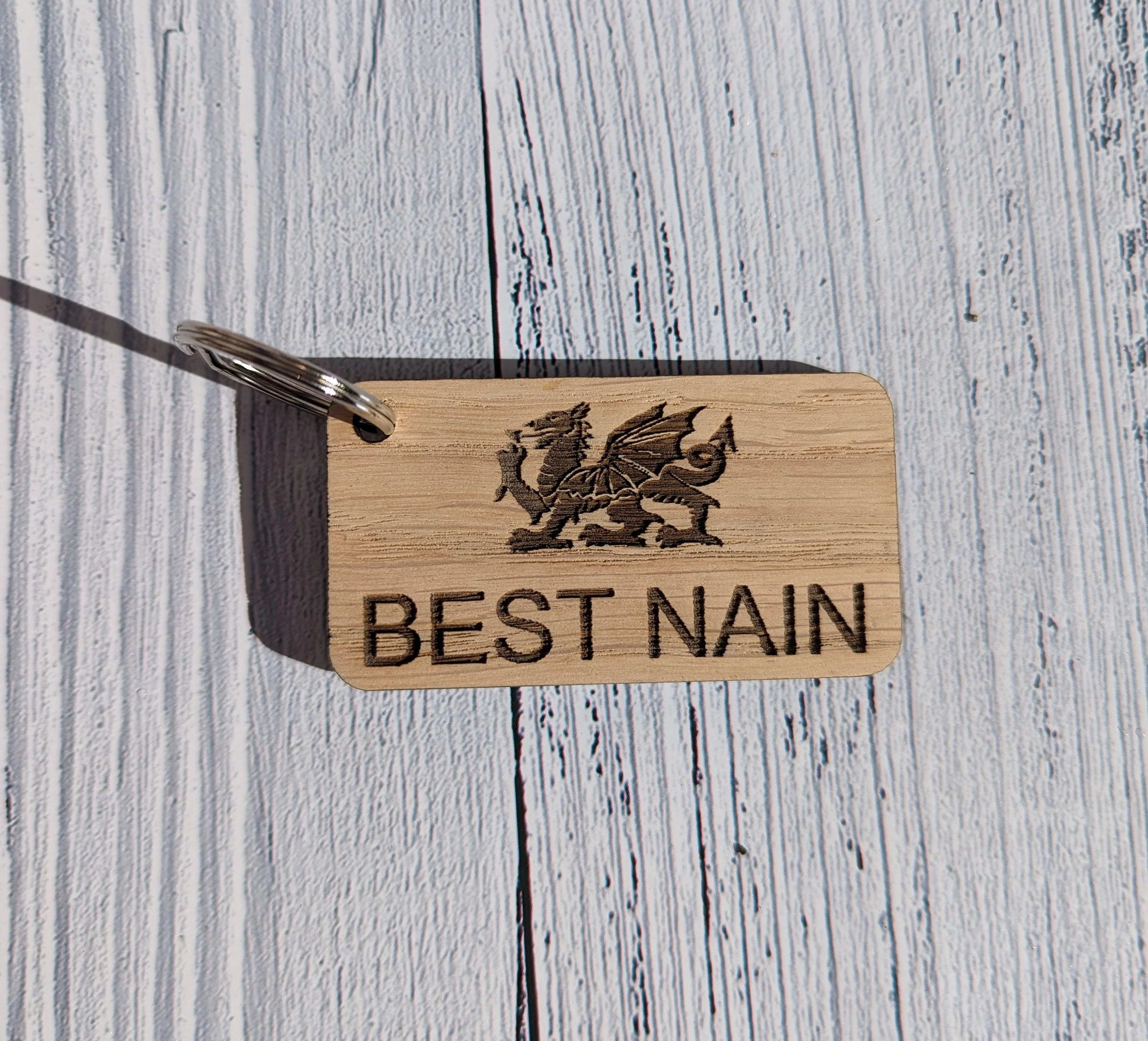 Personalised Patriotic Welsh Keyrings with Welsh Dragon and Phrases - Image 7