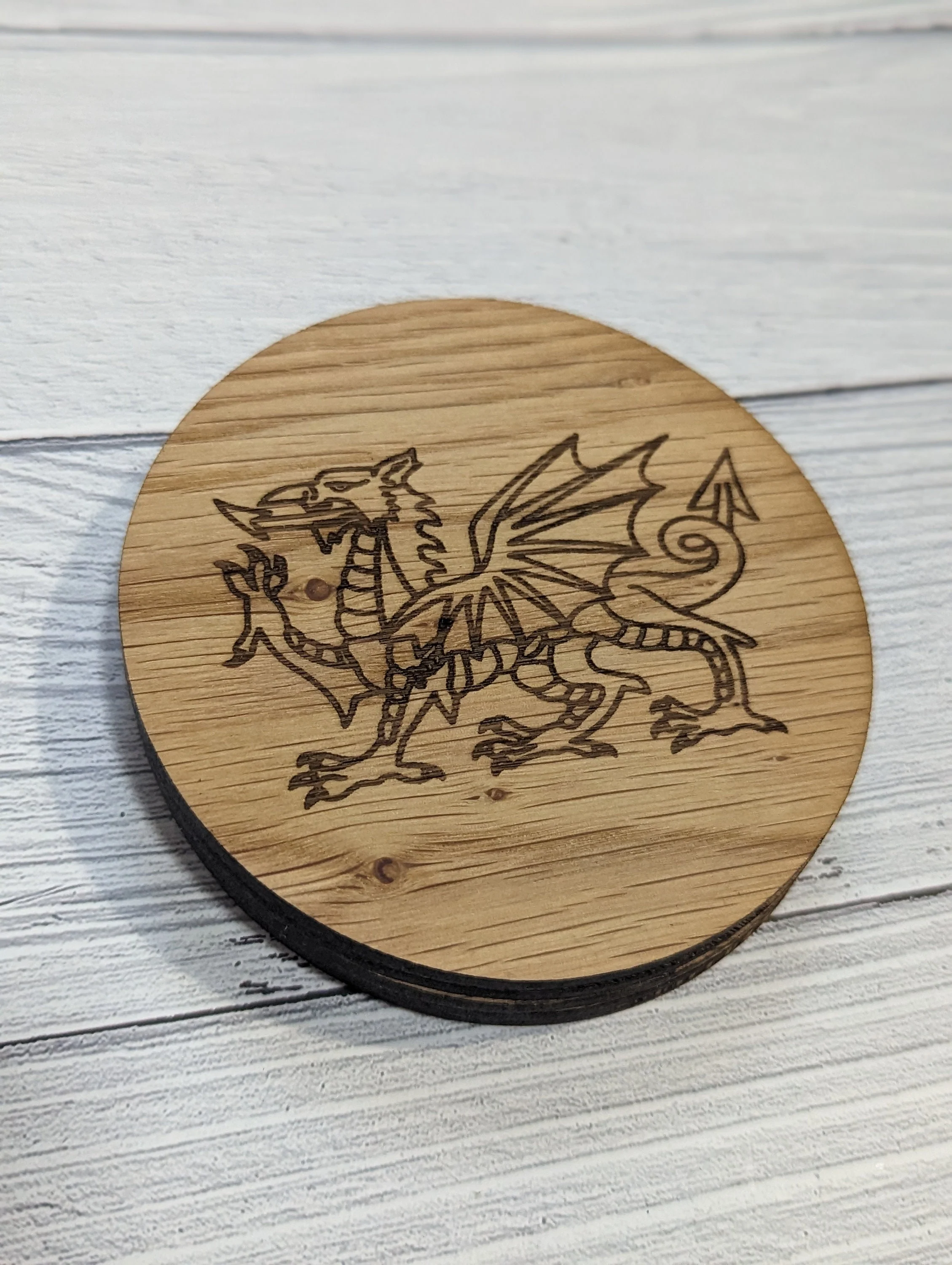Wales Coasters, Welsh Gift, Welsh Coasters, Oak - Image 3