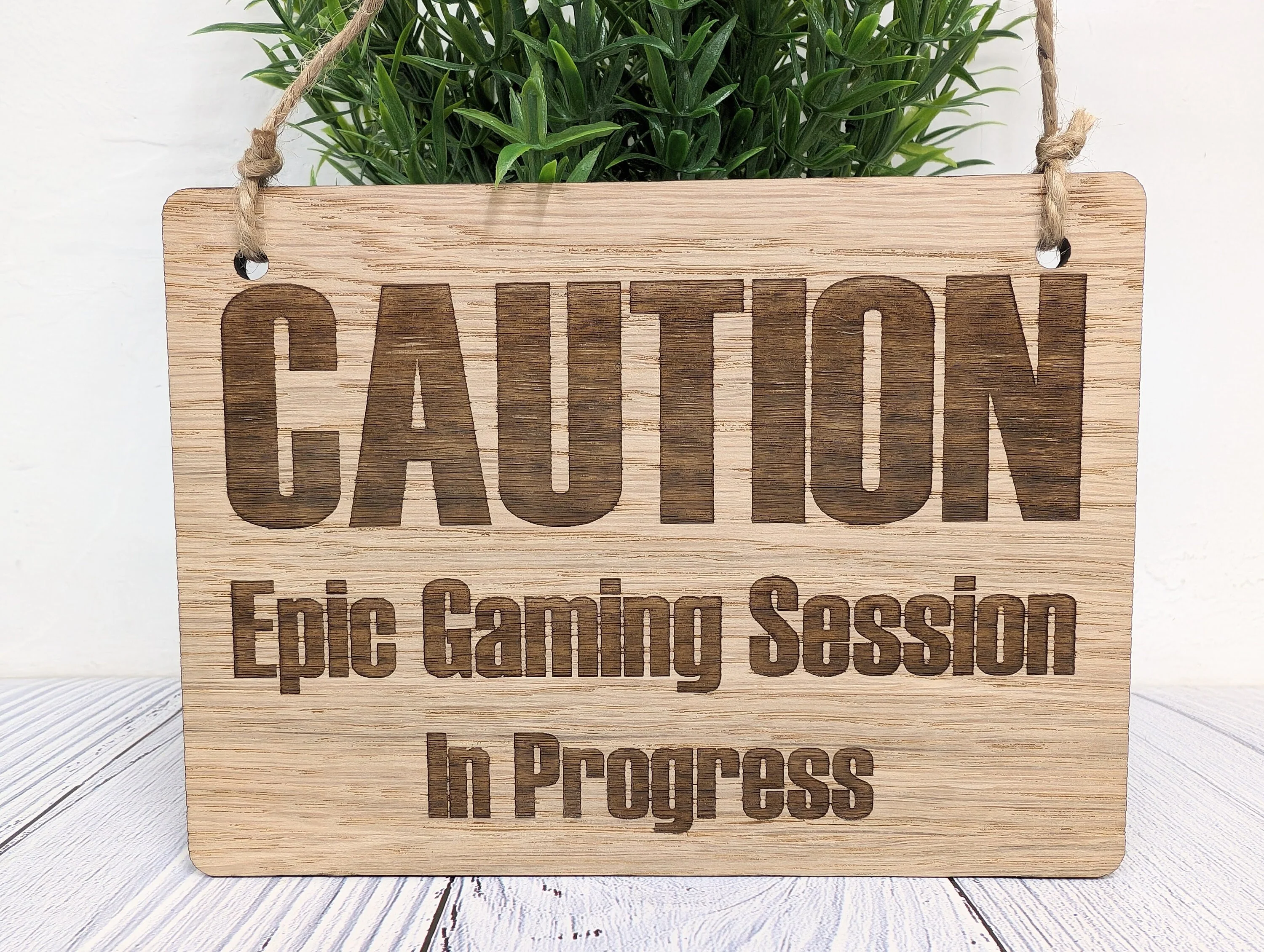 Warning - Epic Gaming Session in Progress - Wooden Sign - Image 5