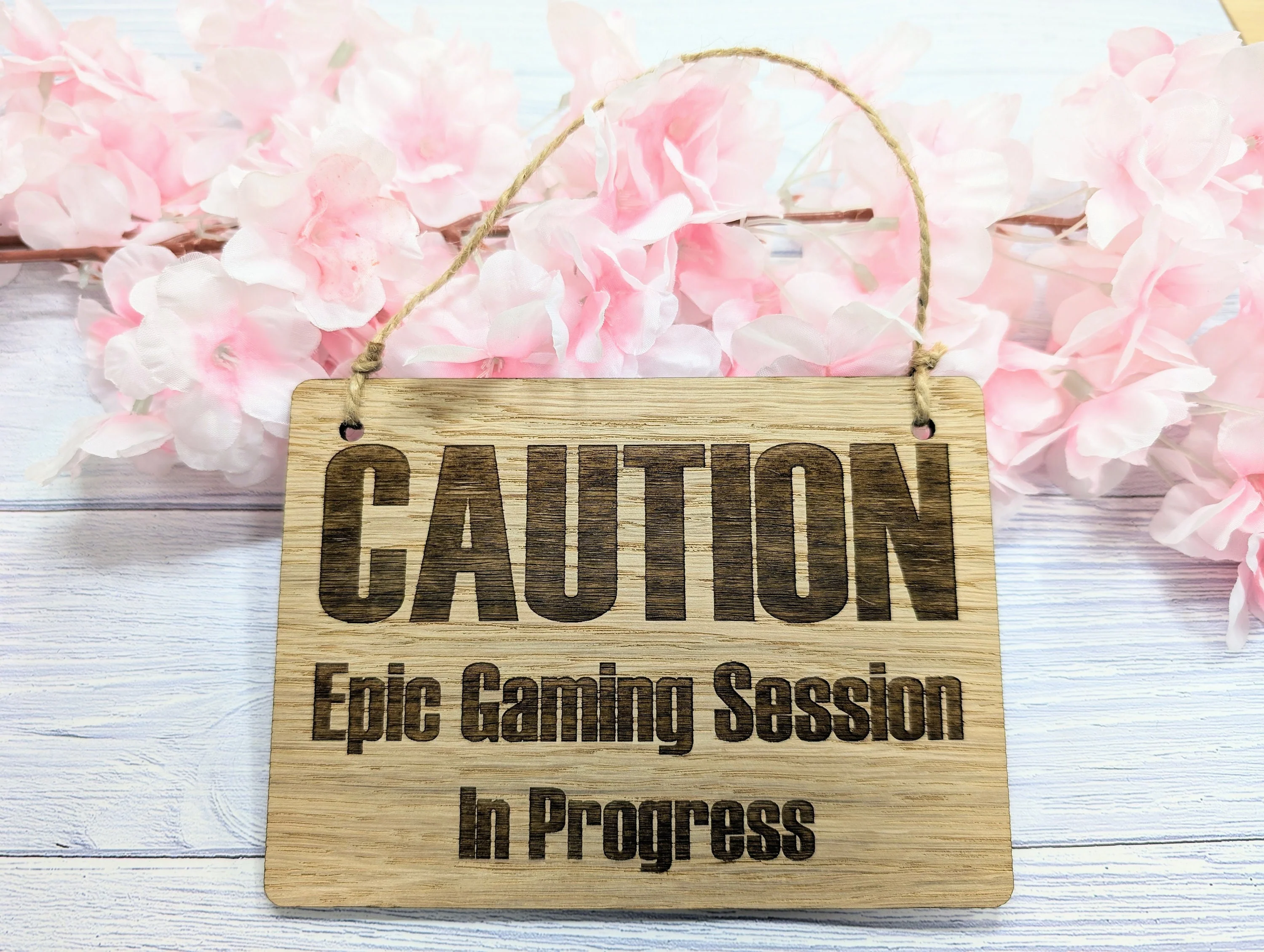 Warning - Epic Gaming Session in Progress - Wooden Sign - Image 6