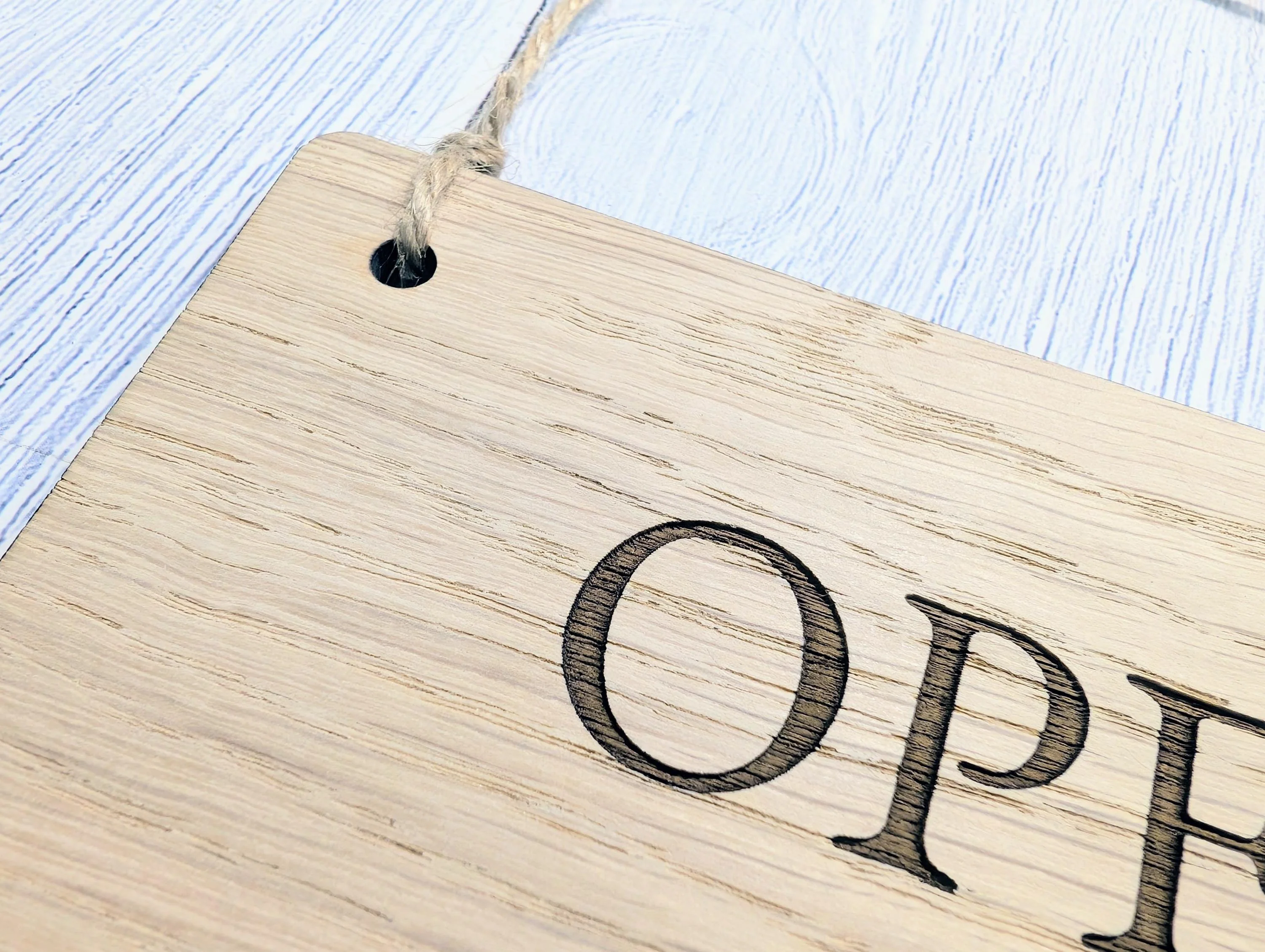 Welsh Bilingual Open Closed Sign – Ar Agor / Ar Gau – Solid Oak Double-Sided Door Sign – Handmade Wooden Shop Plaque from Wales - Image 7