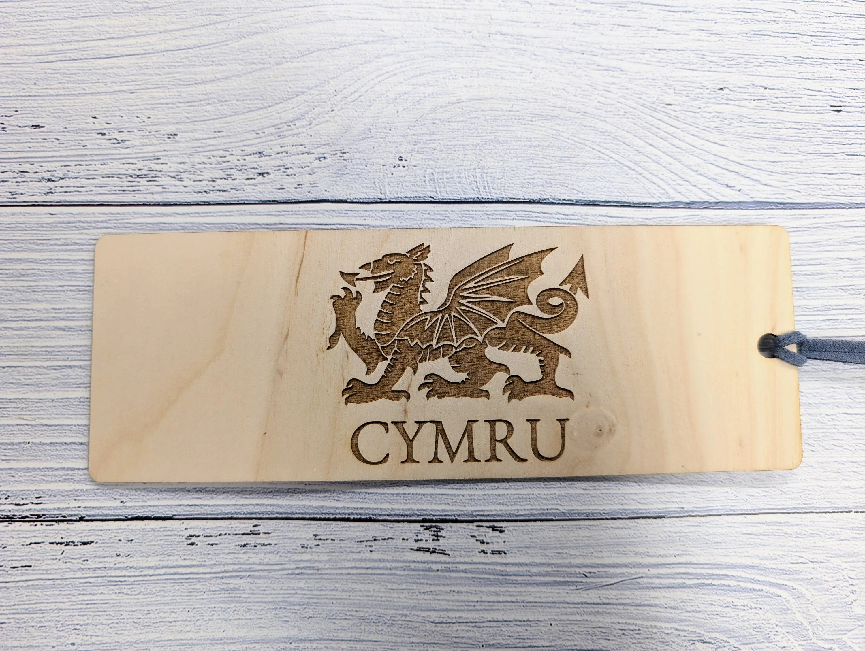Welsh Dragon Cymru Engraved Wooden Bookmark - Image 7