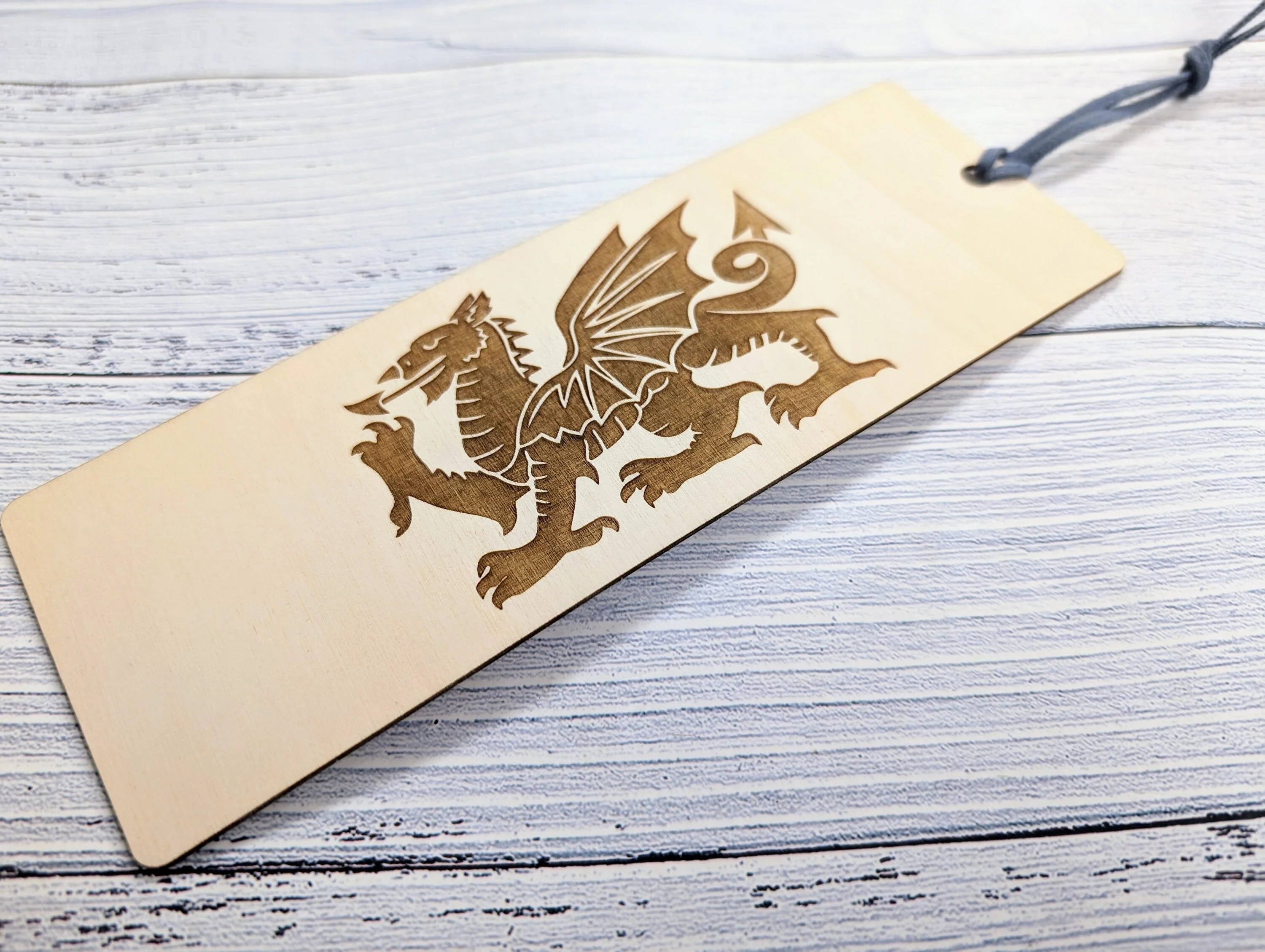 Welsh Dragon Engraved Wooden Bookmark - Image 4