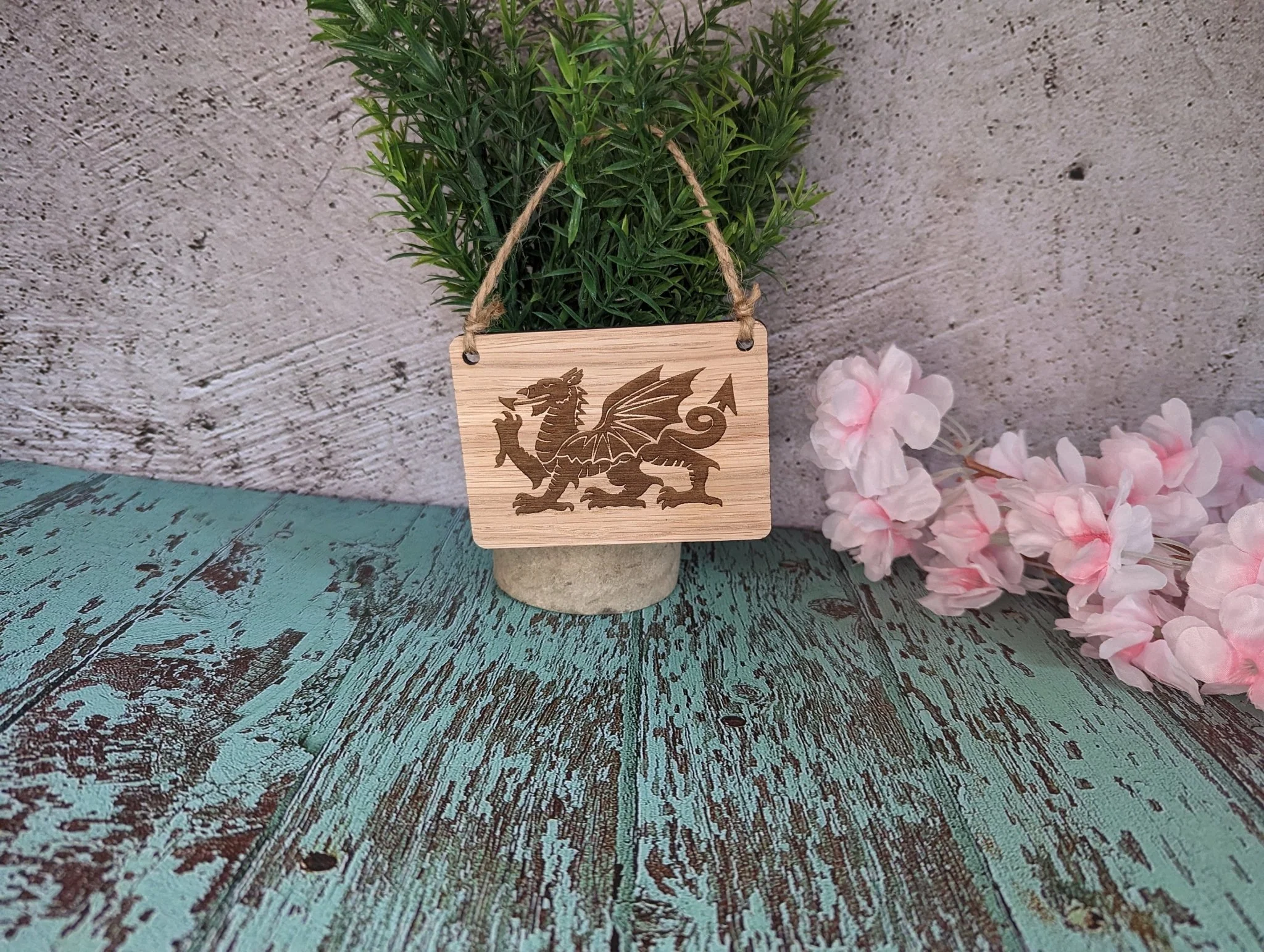 Welsh Dragon Sign | Engraved Welsh Sign | Handcrafted Welsh Wooden Wall Decor | Gift From Wales | Handmade in Wales | Wooden Sign - Image 4
