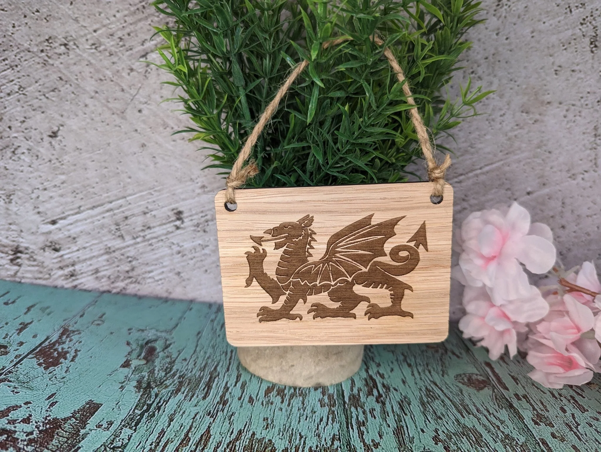 Welsh Dragon Sign | Engraved Welsh Sign | Handcrafted Welsh Wooden Wall Decor | Gift From Wales | Handmade in Wales | Wooden Sign - Image 5
