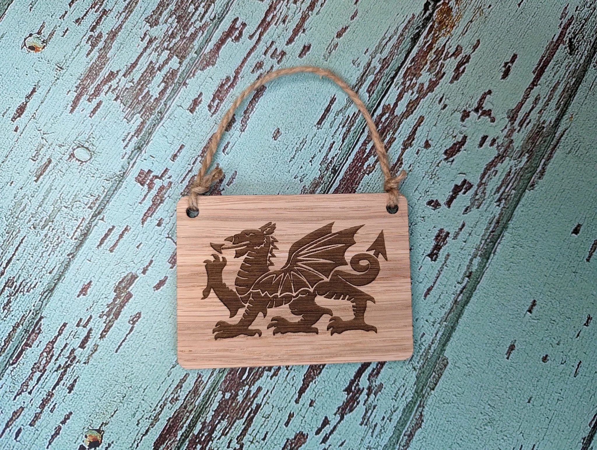 Welsh Dragon Sign | Engraved Welsh Sign | Handcrafted Welsh Wooden Wall Decor | Gift From Wales | Handmade in Wales | Wooden Sign - Image 6
