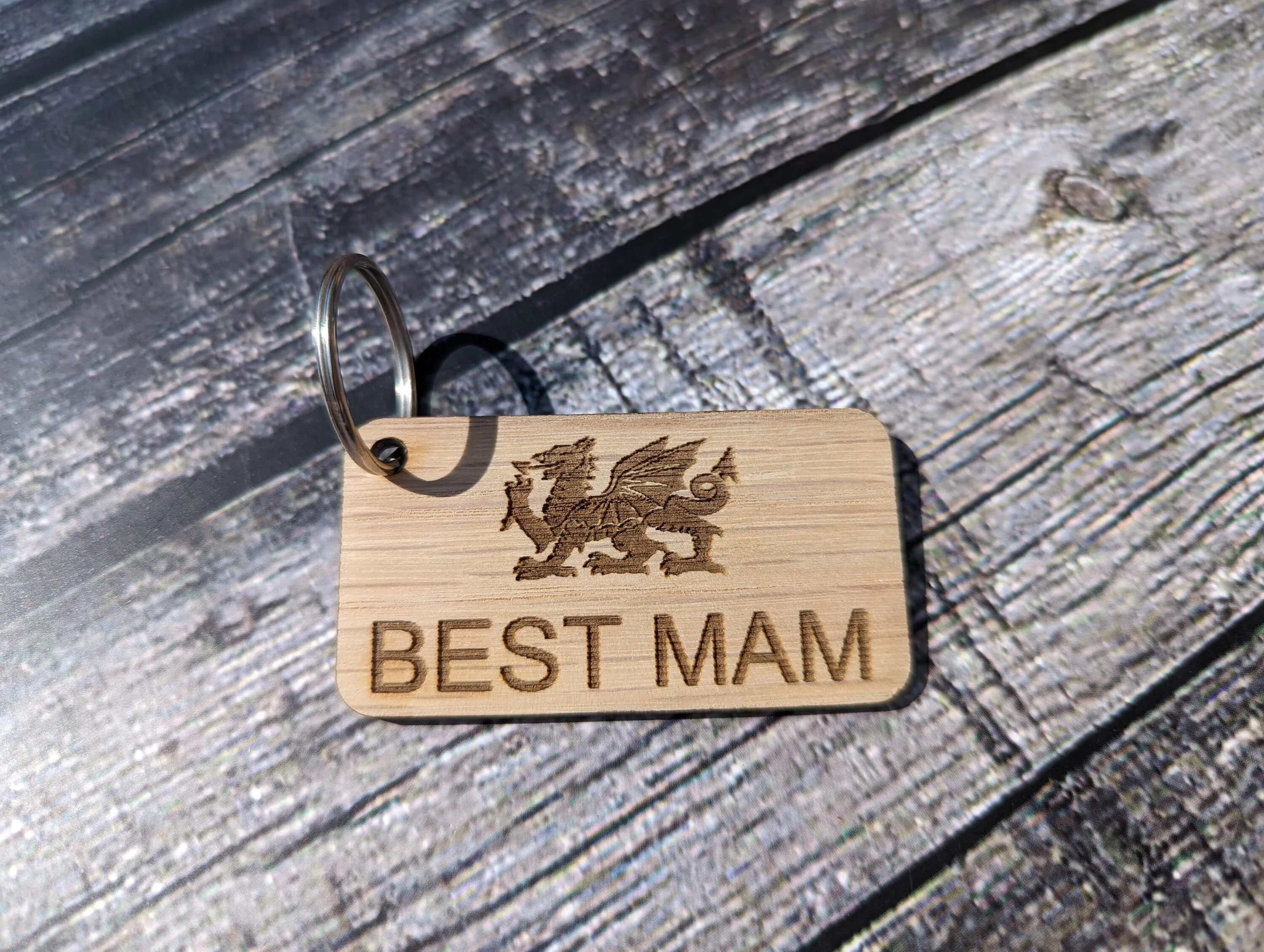 Welsh Keyrings, Best Dad, Best Mam, Dad Gorau, Mam Gorau, with Welsh Dragon, Welsh Gifts, Mother's Day Gift, Father's Day Gift - Image 4