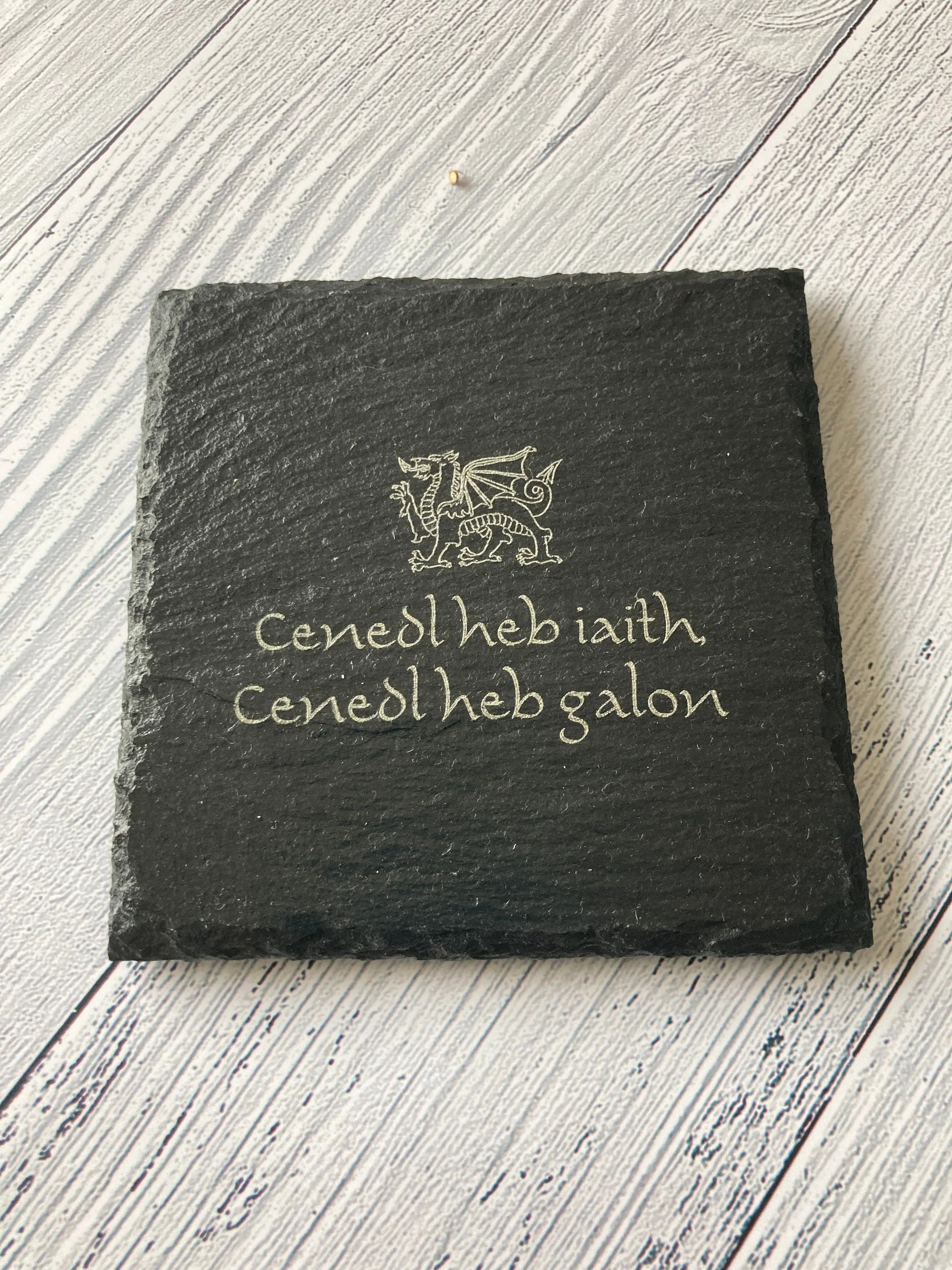 Welsh Slate Coasters | Welsh Language Gift | Welsh Proverbs - Image 2