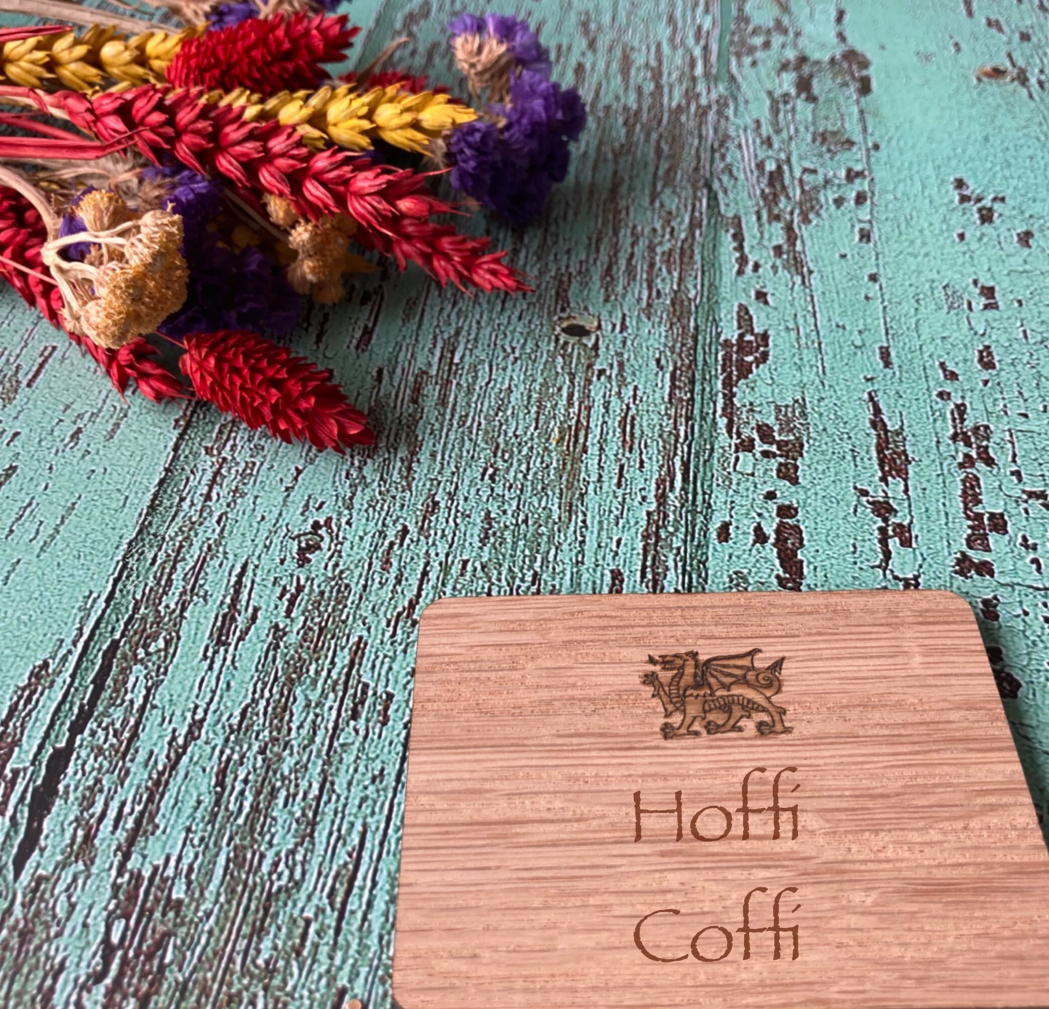 Welsh Wooden Coasters, Welsh Language Gift, Birthday Gift, Oak - Image 10
