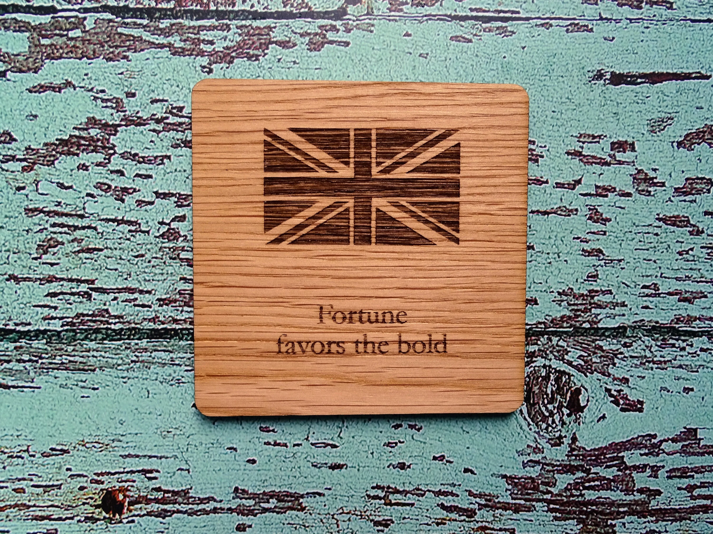 Wooden Coasters With English Proverbs, British Gift, Oak Coasters - Image 7