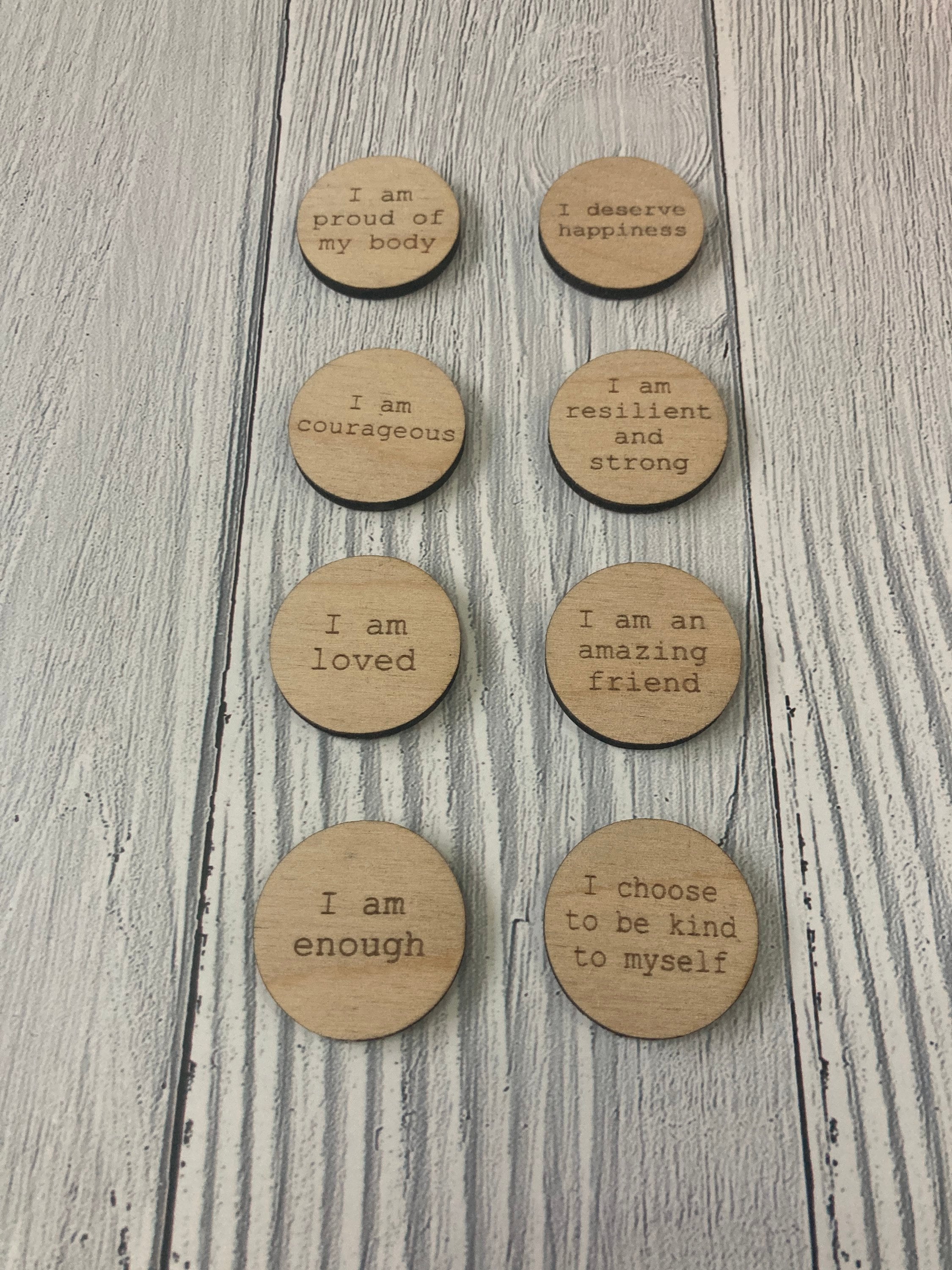 Wooden Daily Affirmations, Pocket Affirmations, Uplifting Personalised Affirmations - Image 4