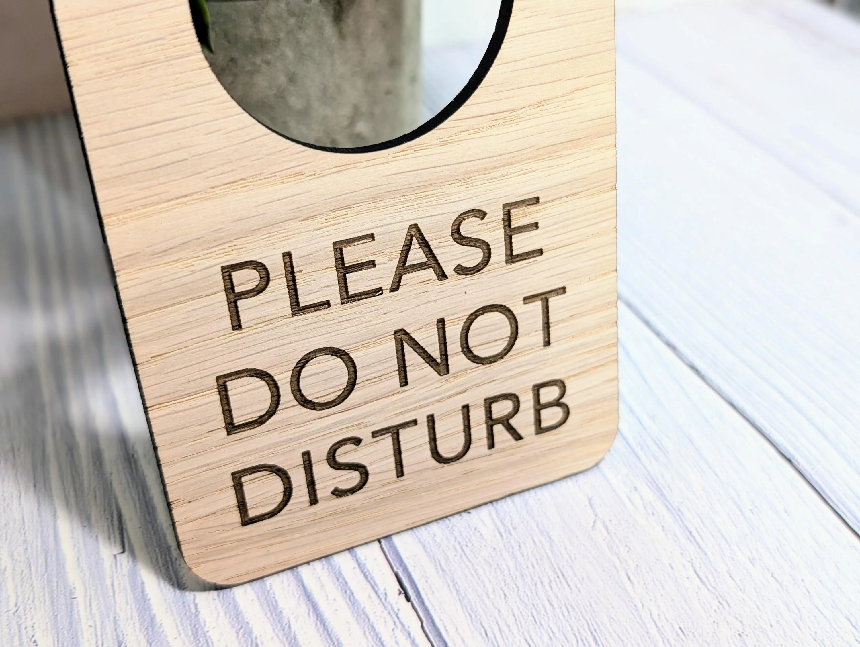 Wooden Door Hanger – Choose "Do Not Disturb" or "Please Do Not Disturb", 89x144mm, Eco-Friendly Sign for Office, Meditation, or Study Room - Image 3
