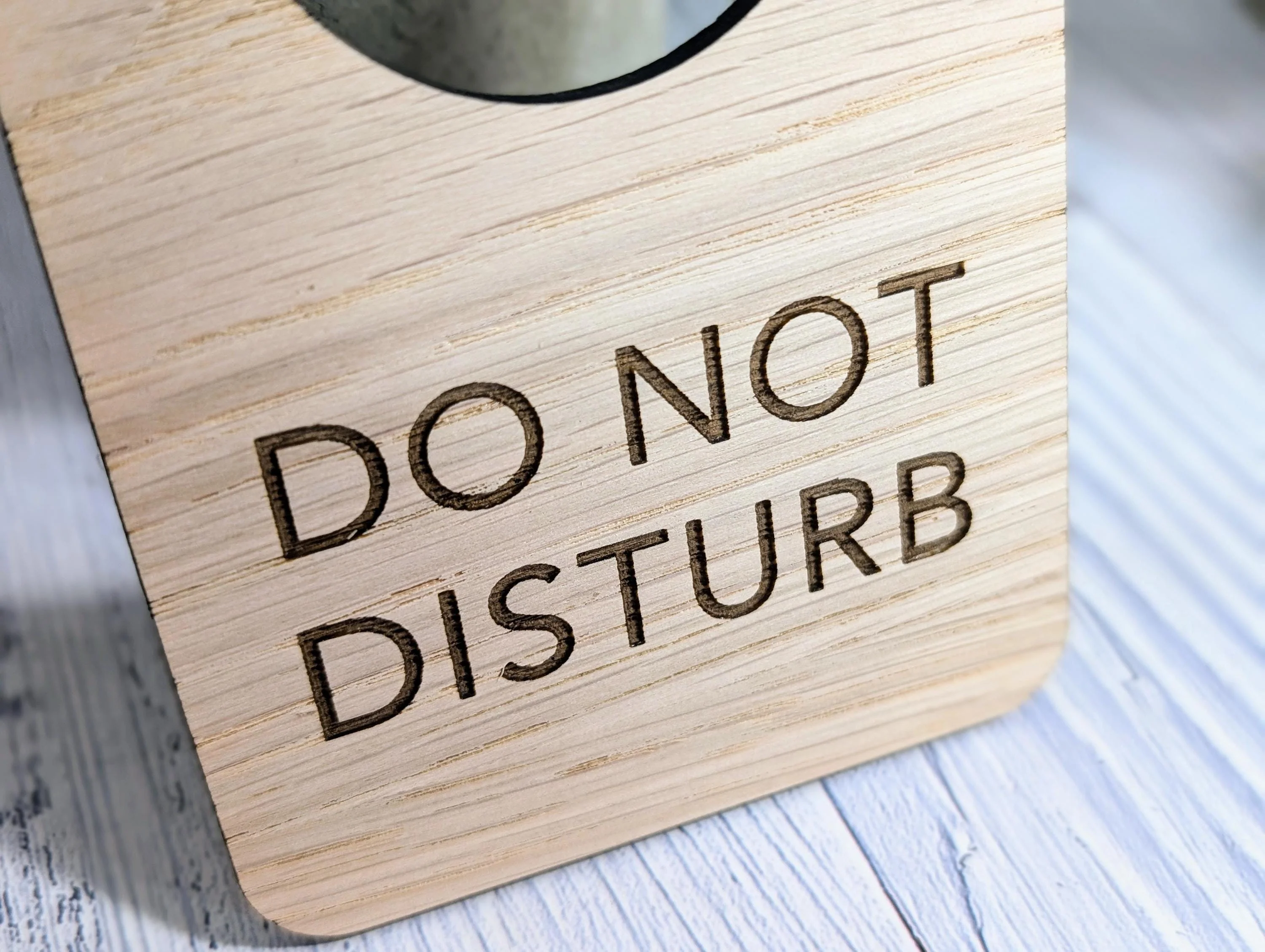 Wooden Door Hanger – Choose "Do Not Disturb" or "Please Do Not Disturb", 89x144mm, Eco-Friendly Sign for Office, Meditation, or Study Room - Image 4