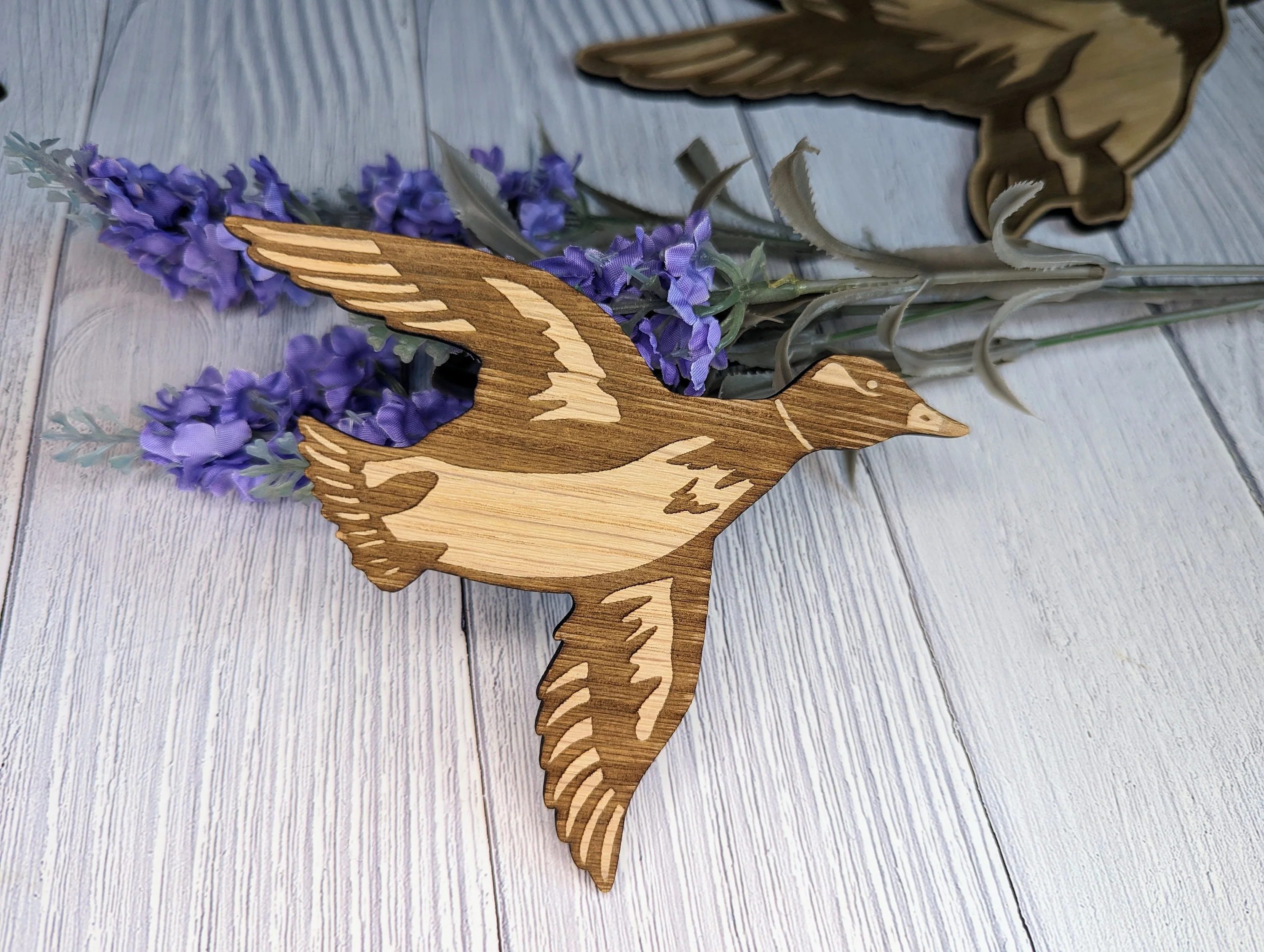 Wooden Flying Ducks Wall Art | Eco-friendly Decor | Set of 3 Sizes Available | Retro Art - Image 4