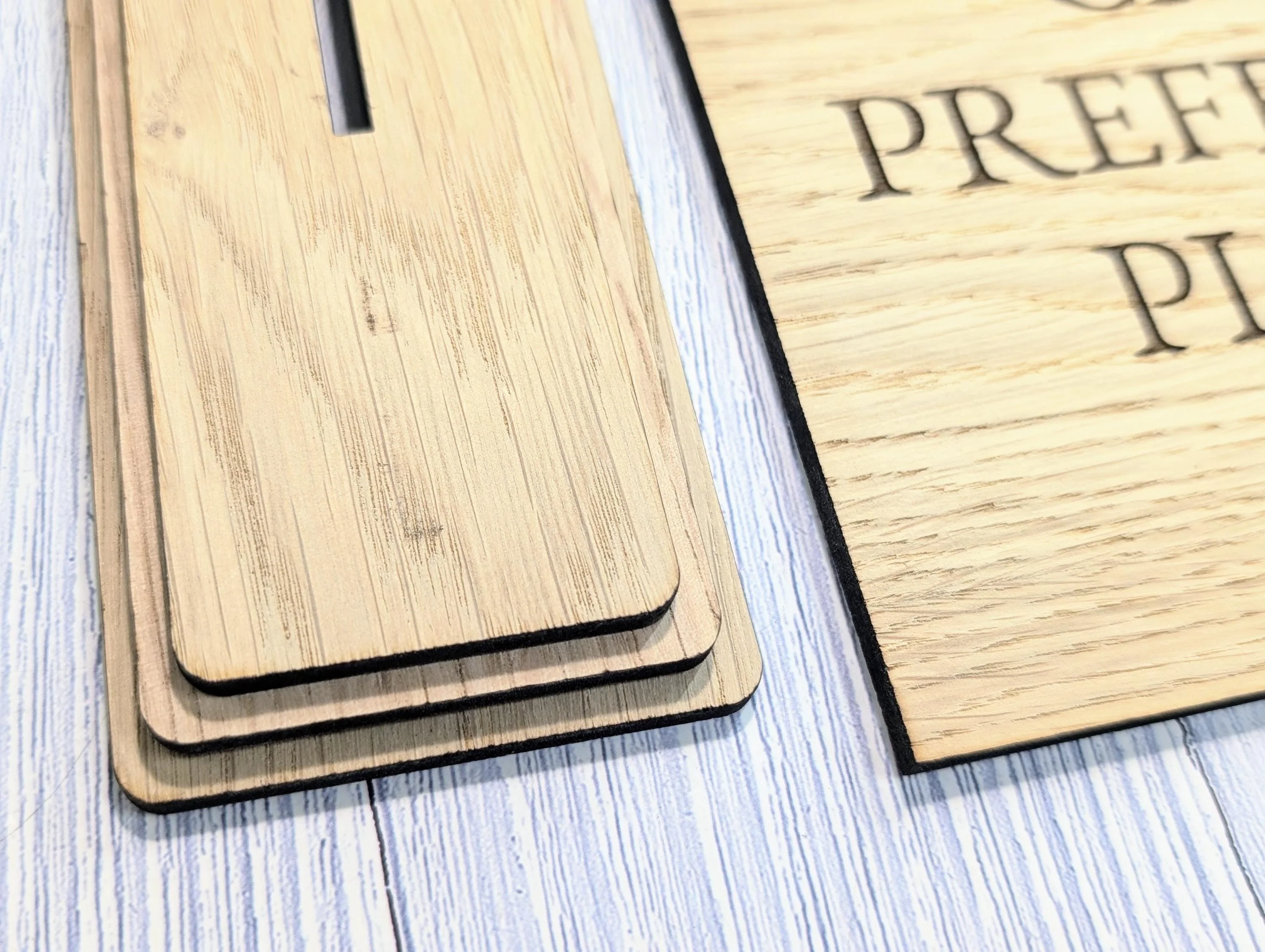 Wooden Freestanding Table Sign 'Cash Preferred' - Perfect for Shops, Cafés, Markets – XL Size - Removable Base, Shop Signage - Image 6