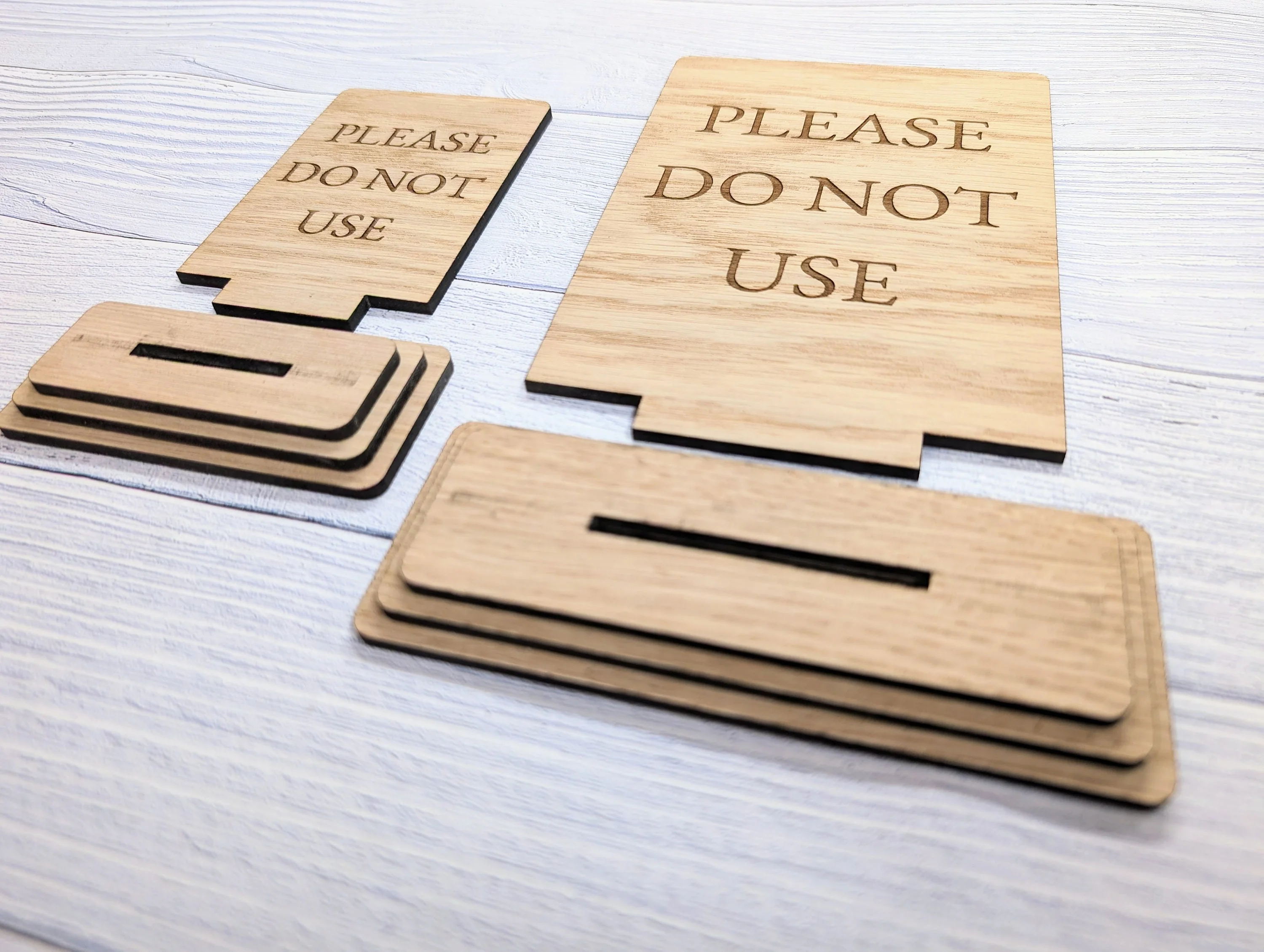 Wooden Freestanding Table Sign 'Please Do Not Use' - Ideal for Museums, AirBnB, Rental Homes – Two Sizes, Removable Base - Image 2