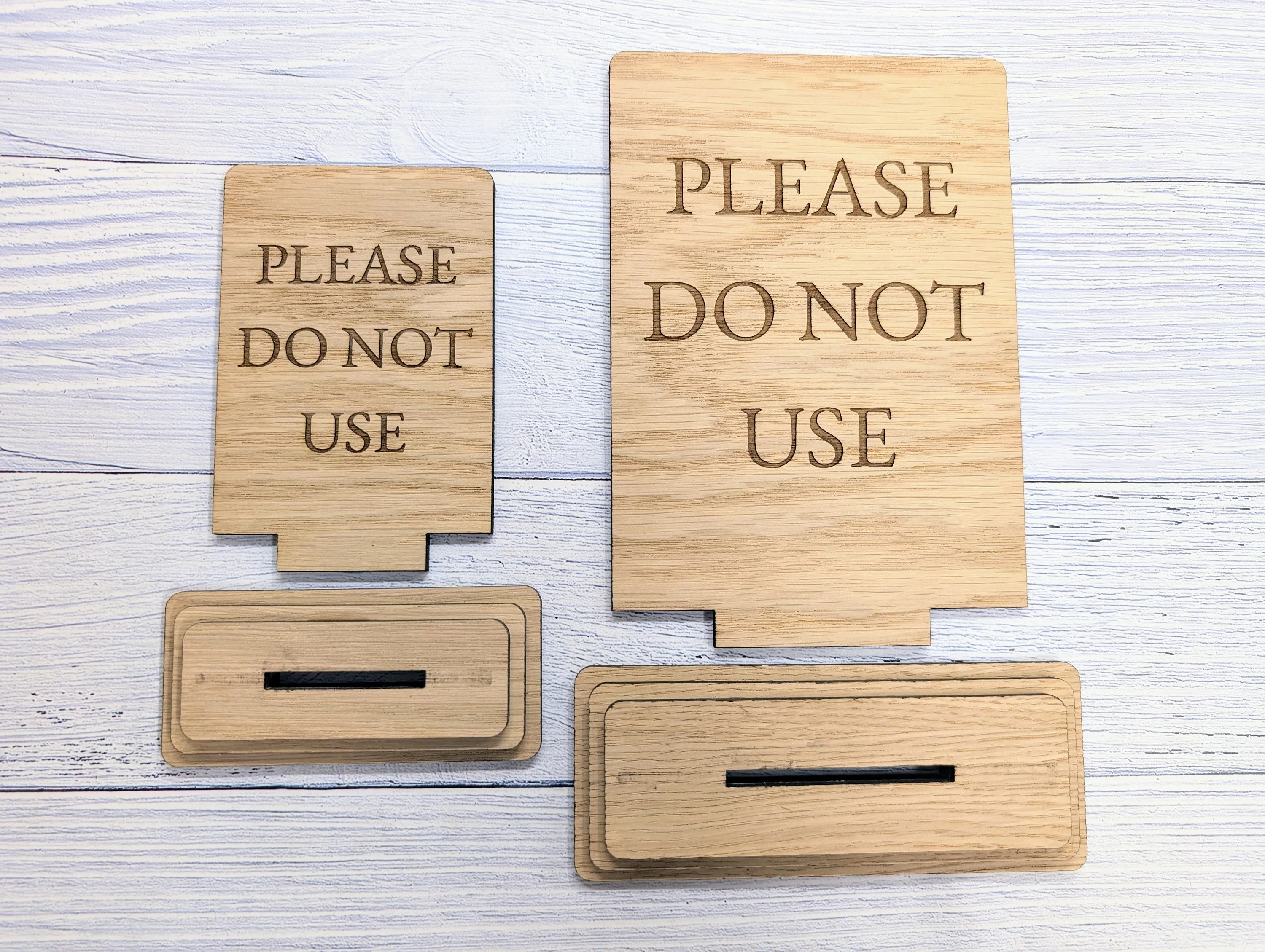 Wooden Freestanding Table Sign 'Please Do Not Use' - Ideal for Museums, AirBnB, Rental Homes – Two Sizes, Removable Base - Image 3