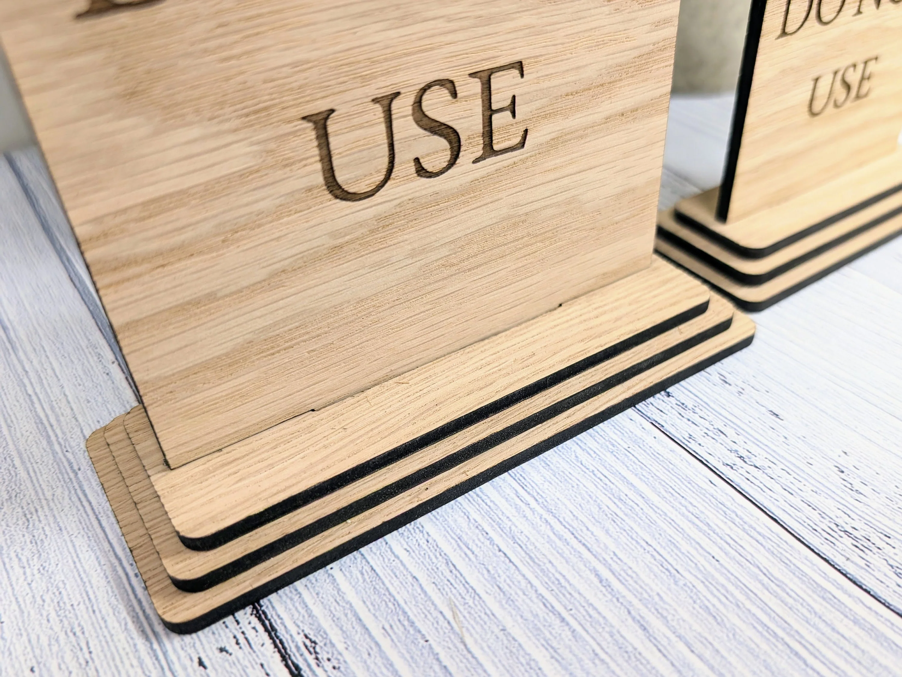 Wooden Freestanding Table Sign 'Please Do Not Use' - Ideal for Museums, AirBnB, Rental Homes – Two Sizes, Removable Base - Image 4