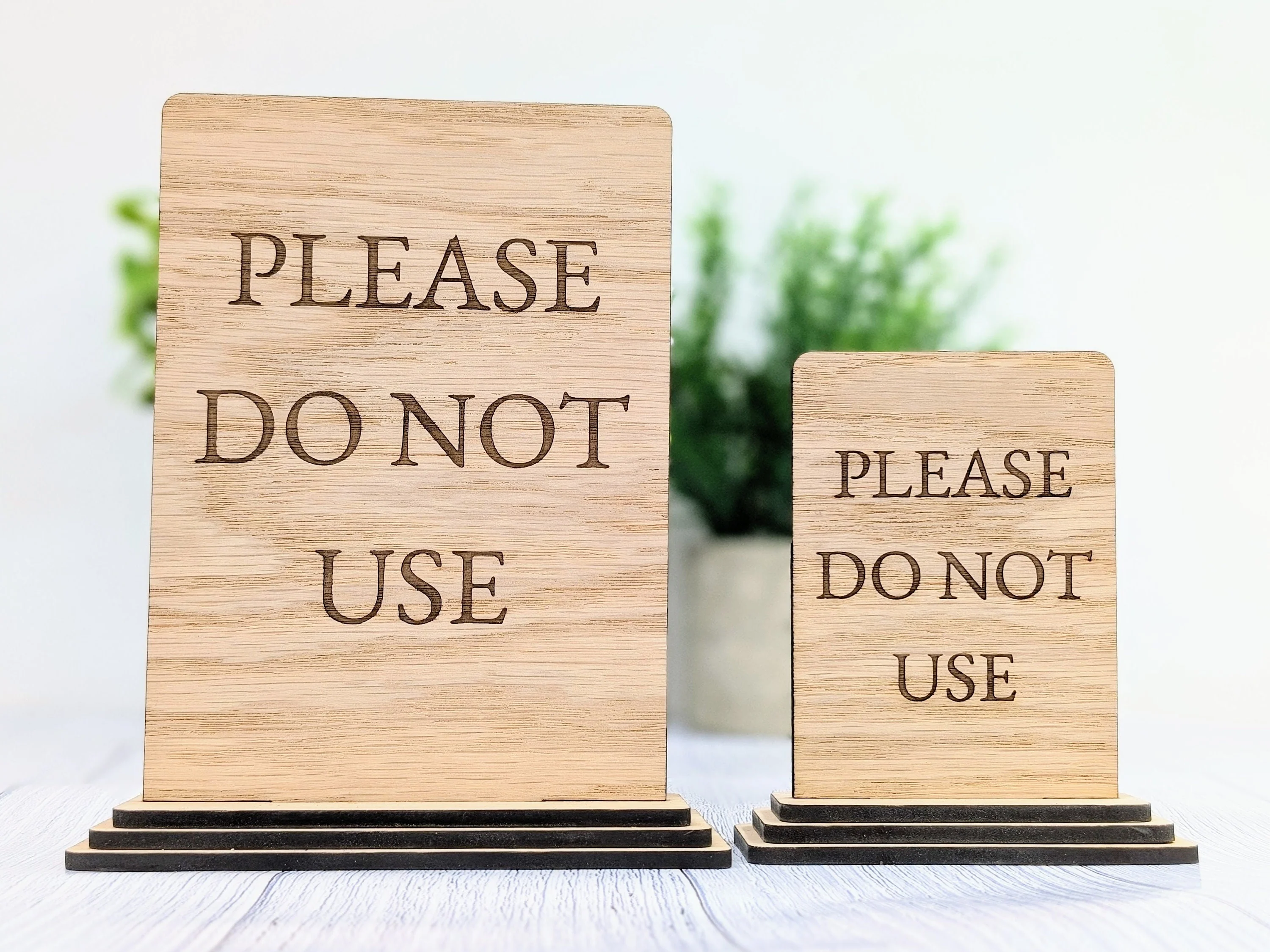 Wooden Freestanding Table Sign 'Please Do Not Use' - Ideal for Museums, AirBnB, Rental Homes – Two Sizes, Removable Base - Image 6