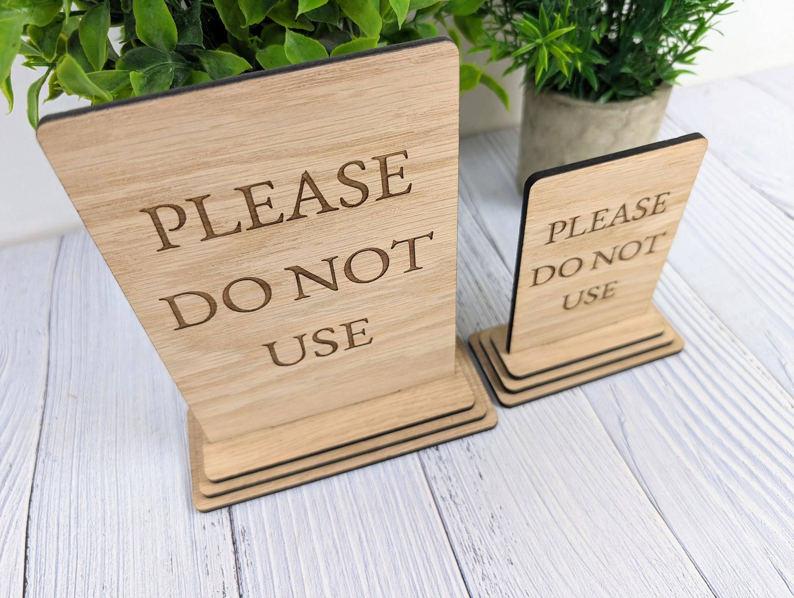 Wooden Freestanding Table Sign 'Please Do Not Use' - Ideal for Museums, AirBnB, Rental Homes – Two Sizes, Removable Base - Image 7
