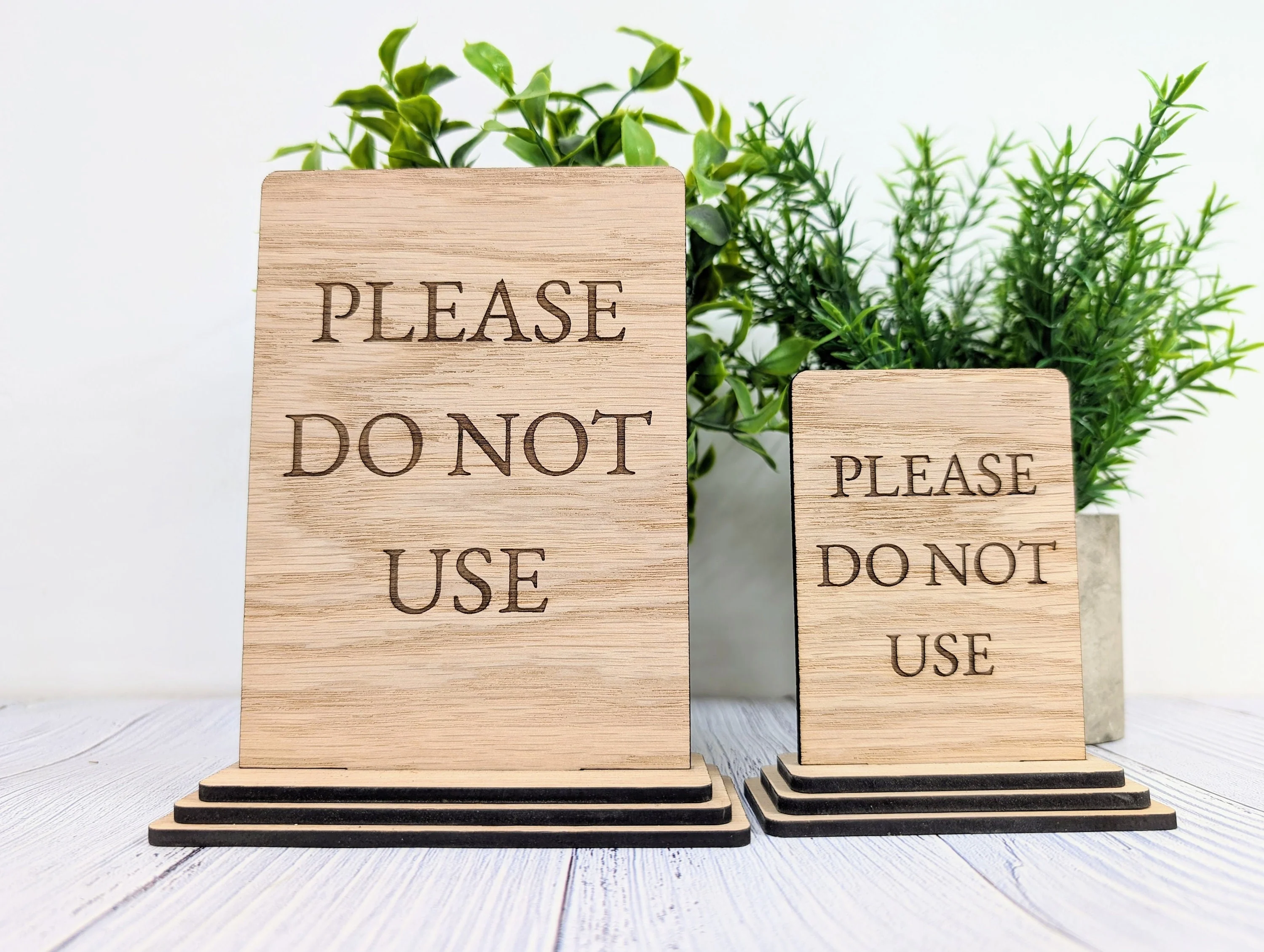Wooden Freestanding Table Sign 'Please Do Not Use' - Ideal for Museums, AirBnB, Rental Homes – Two Sizes, Removable Base - Image 9