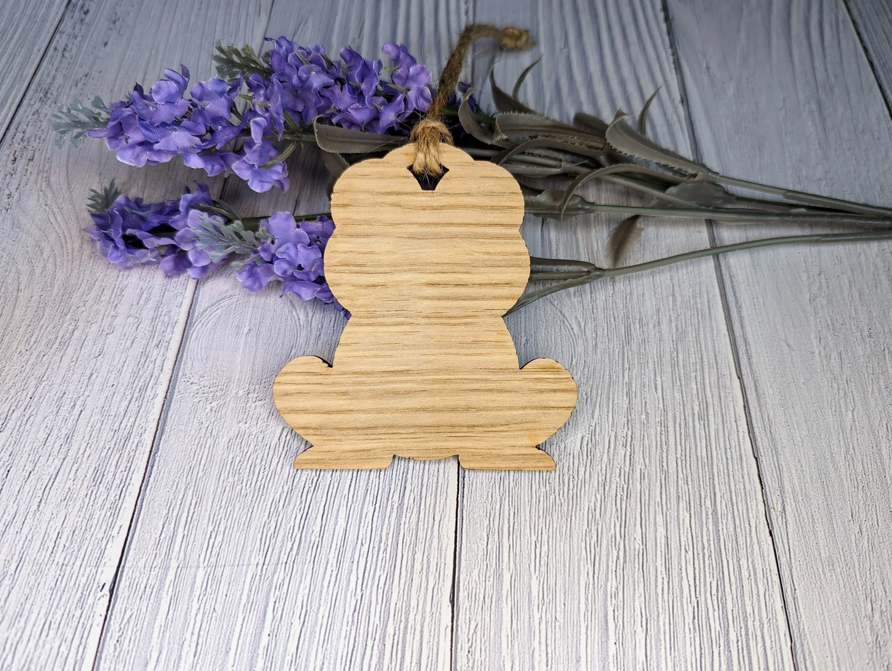 Wooden Frog Bauble | Embrace Your Inner Frog | Can Be Personalised | Oak Veneered MDF - Image 3