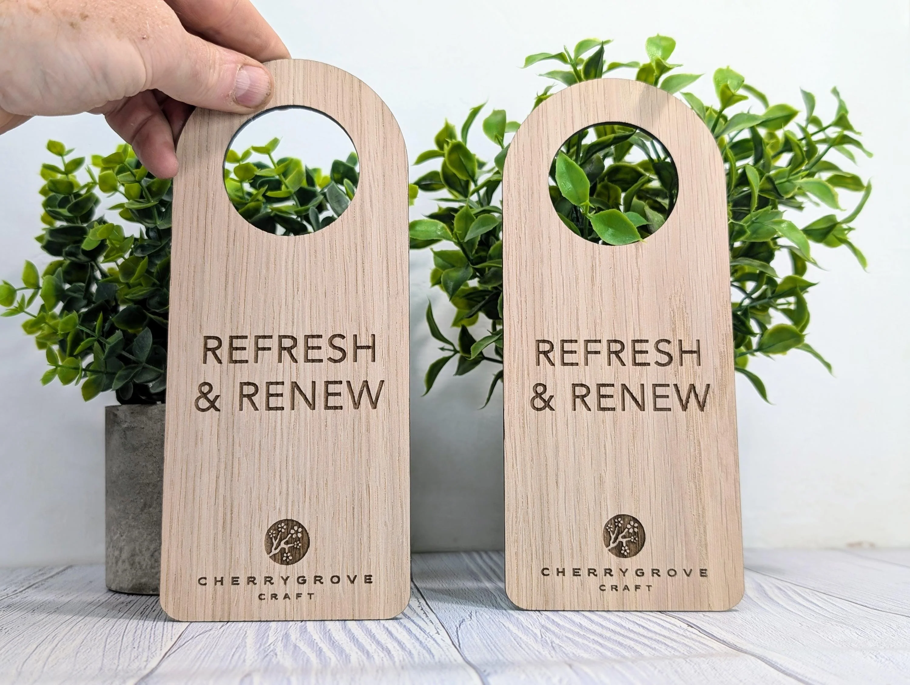 Wooden Hotel Door Hangers | Do Not Disturb & Clean Room Signs - Image 3