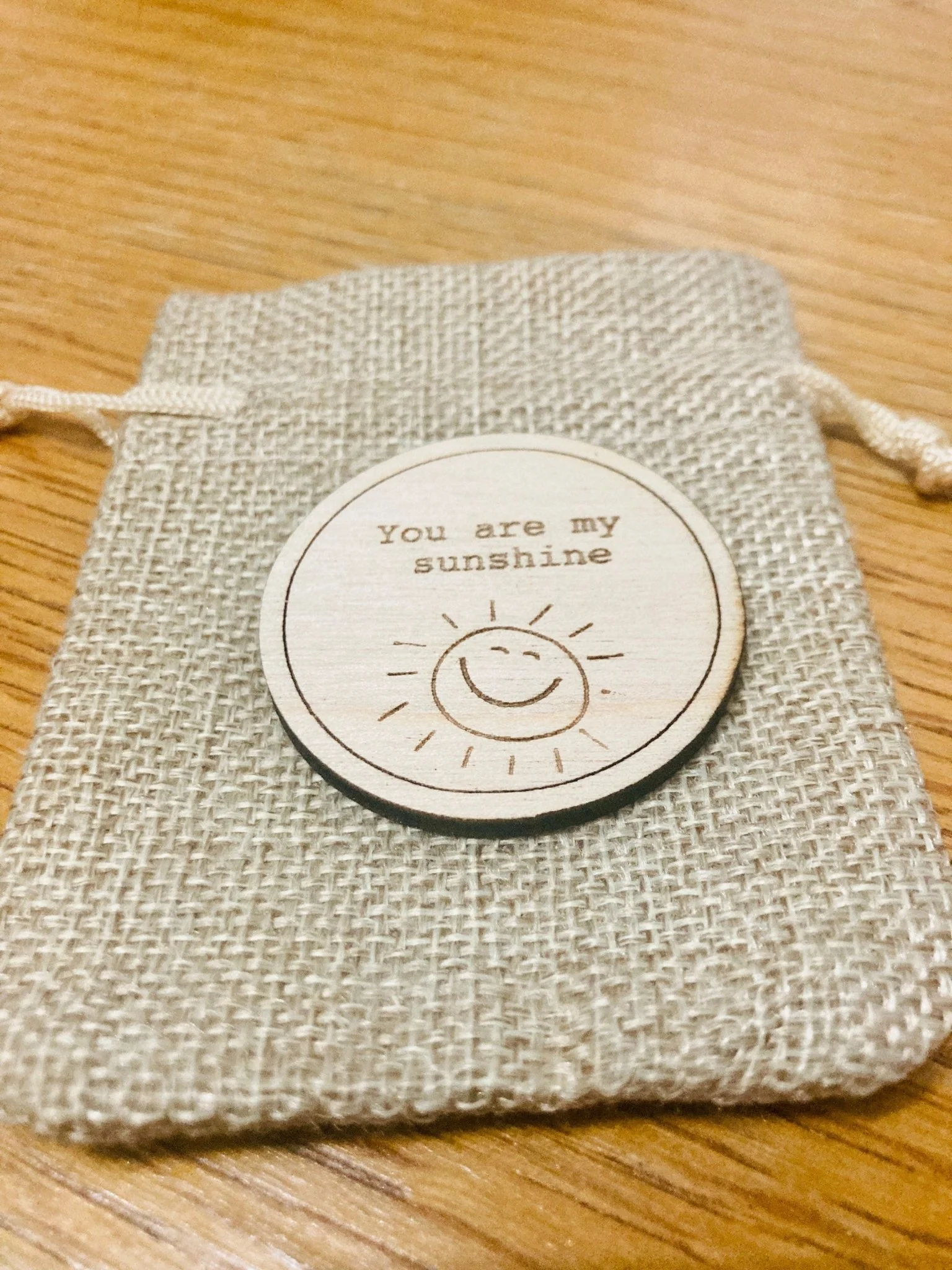 Wooden Hug Token In A Bag, Pocket Confidence Coin, Uplifting Gift - Image 4