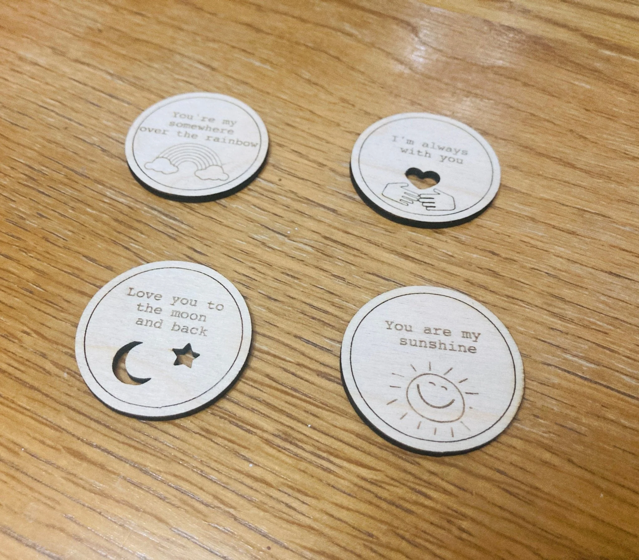 Wooden Hug Token In A Bag, Pocket Confidence Coin, Uplifting Gift - Image 5