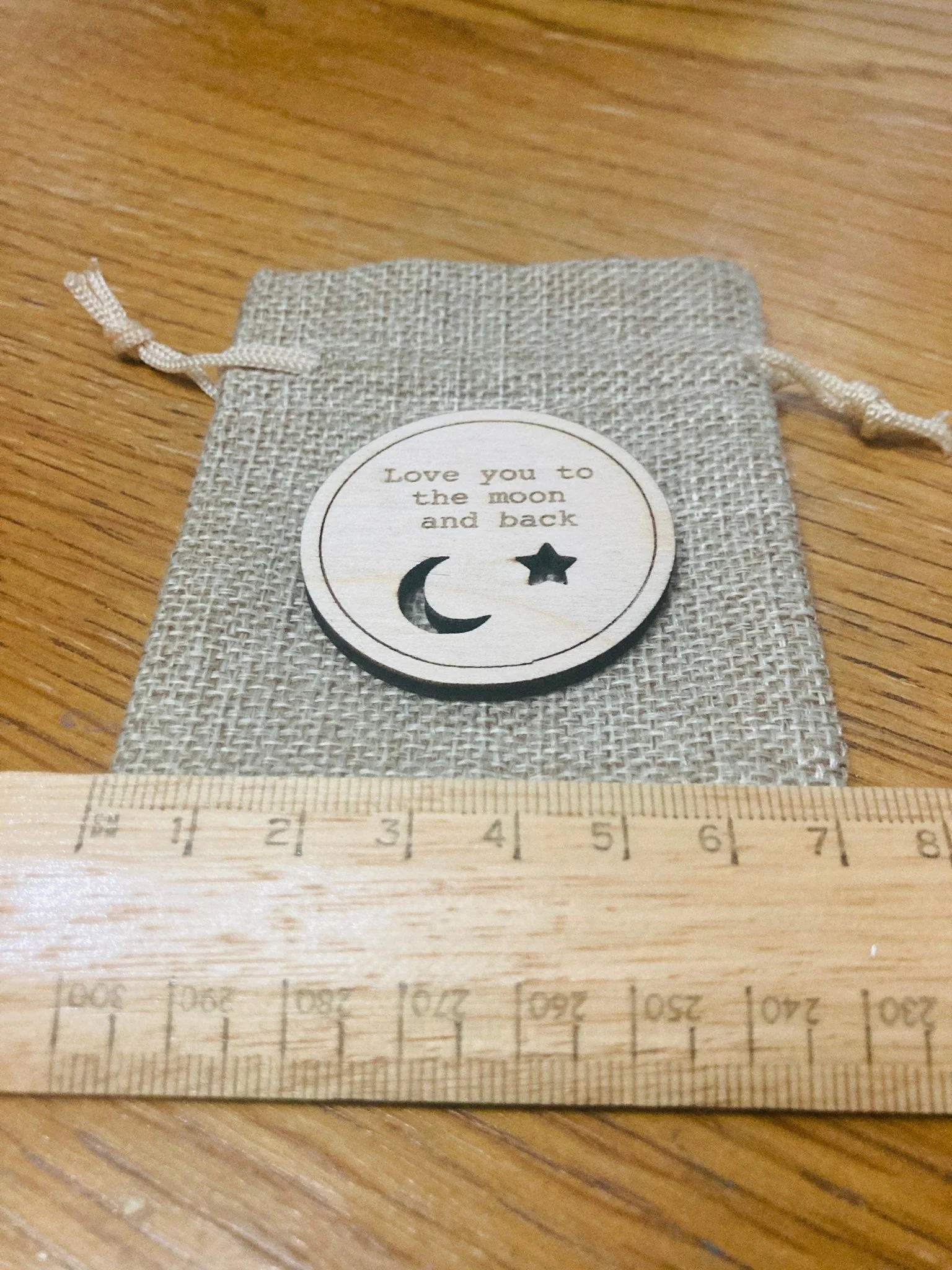 Wooden Hug Token In A Bag, Pocket Confidence Coin, Uplifting Gift - Image 6