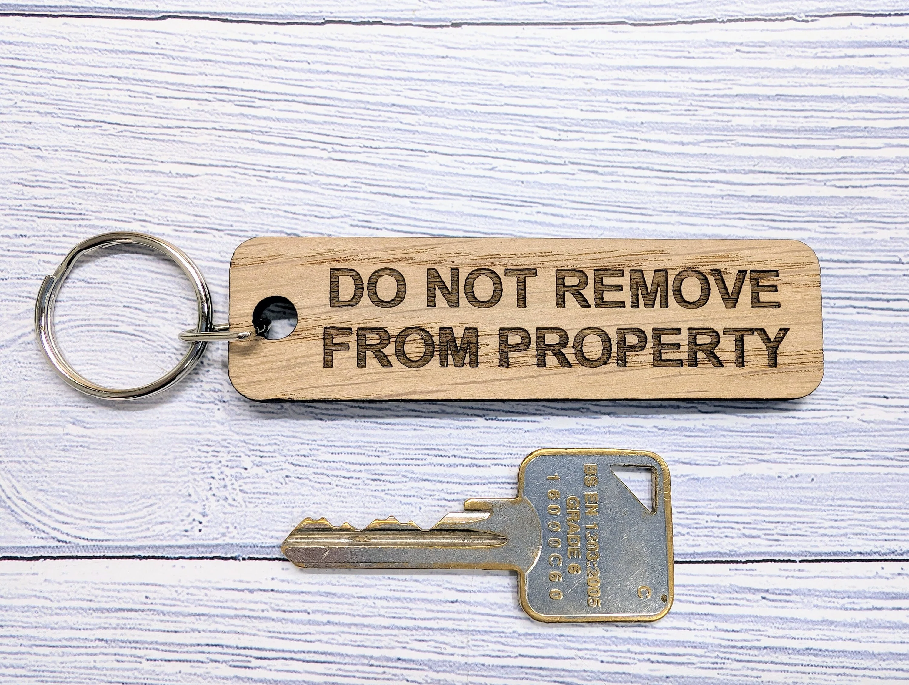Wooden Keyring "Do Not Remove From Property" - Ideal for Airbnb, Home Rentals, Offices - Image 3