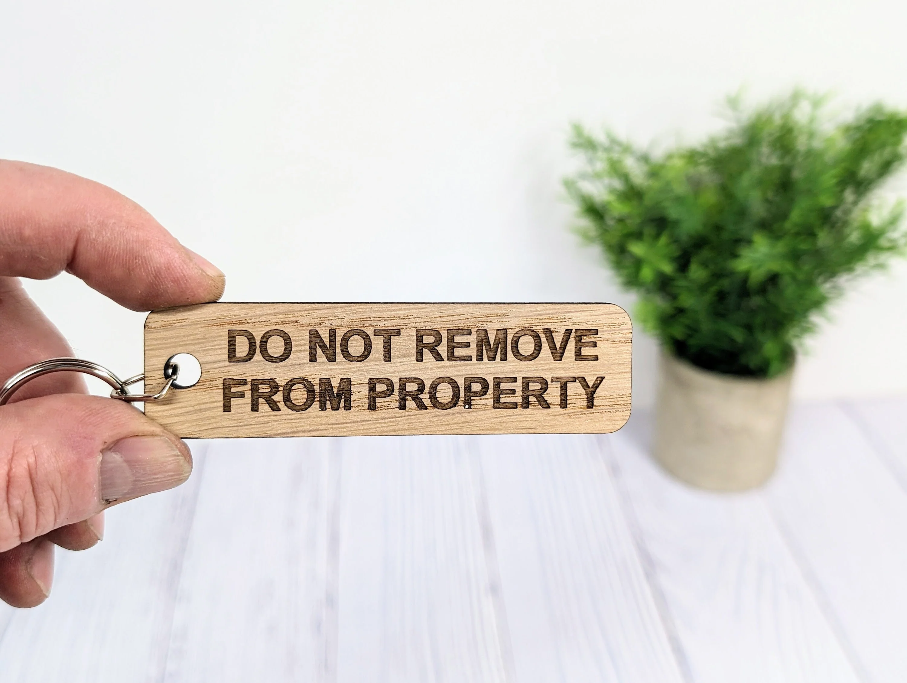 Wooden Keyring "Do Not Remove From Property" - Ideal for Airbnb, Home Rentals, Offices - Image 4