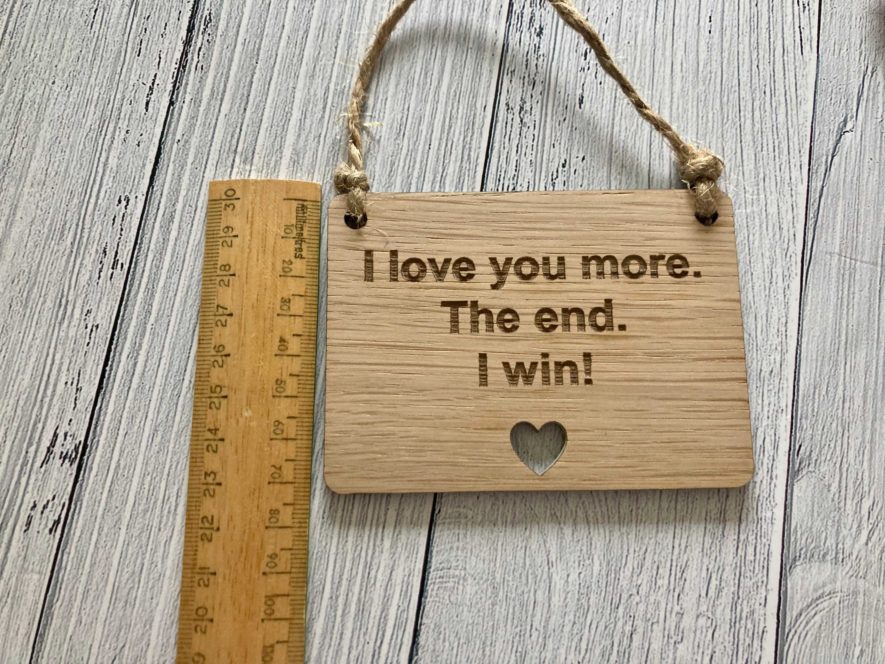 Wooden Personalised Sign with Heart Cut Out, Romantic Wooden Hanging Sign - Image 4
