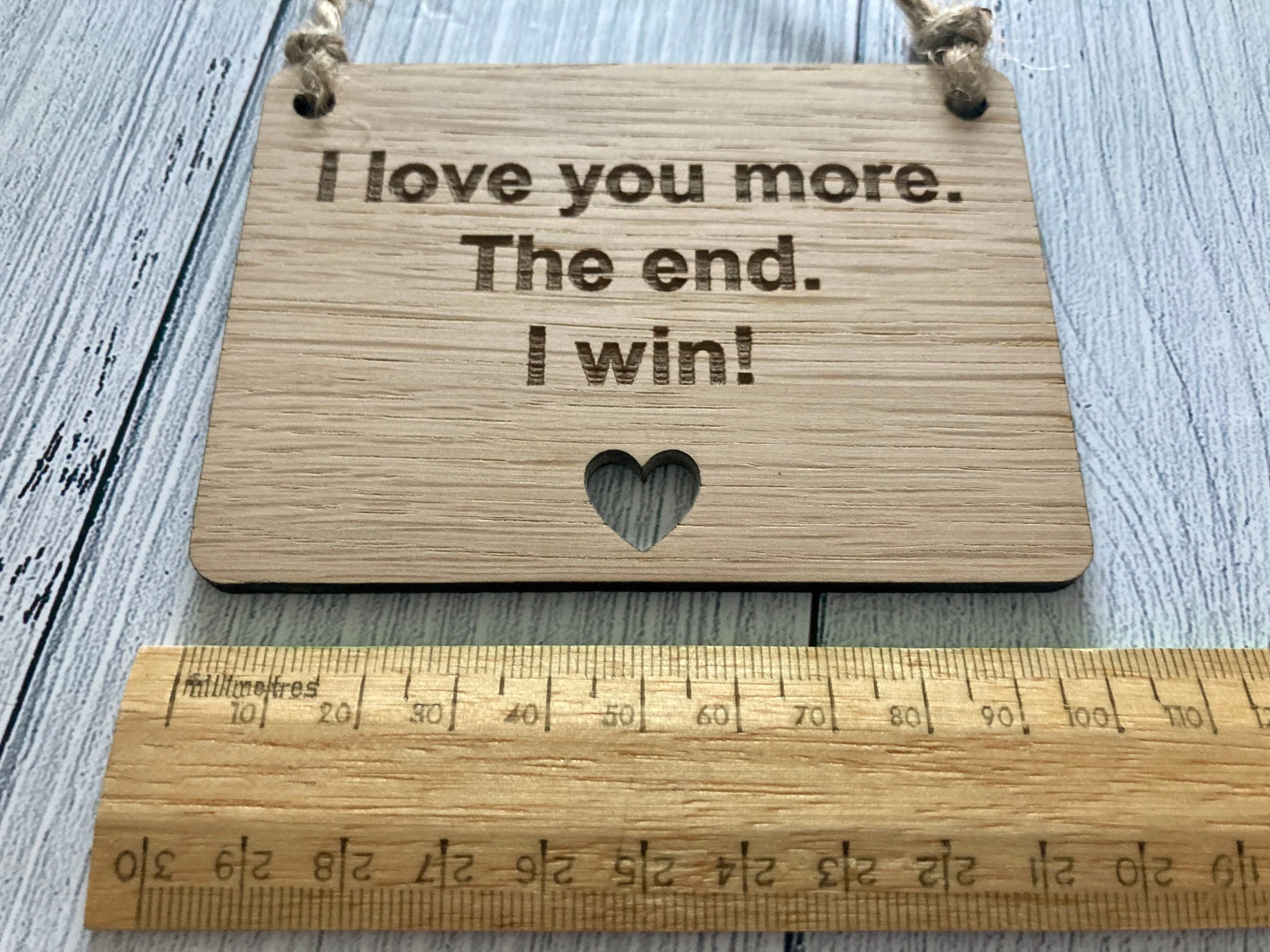 Wooden Personalised Sign with Heart Cut Out, Romantic Wooden Hanging Sign - Image 5
