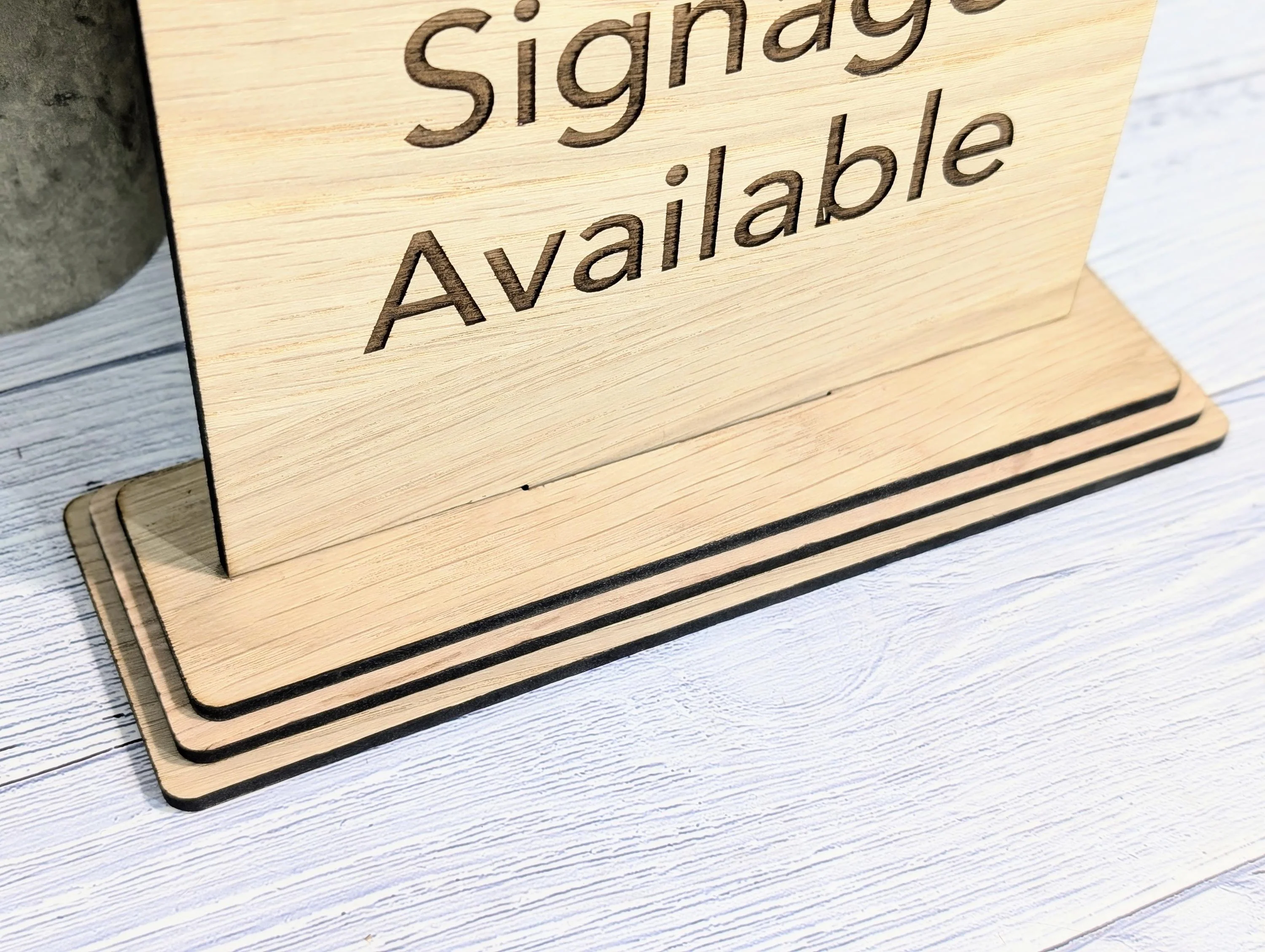 Wooden Personalised Table Sign, Extra Large - Perfect for Shops, Cafés, Markets – XL Size - Removable Base, Shop Signage Freestanding - Image 4