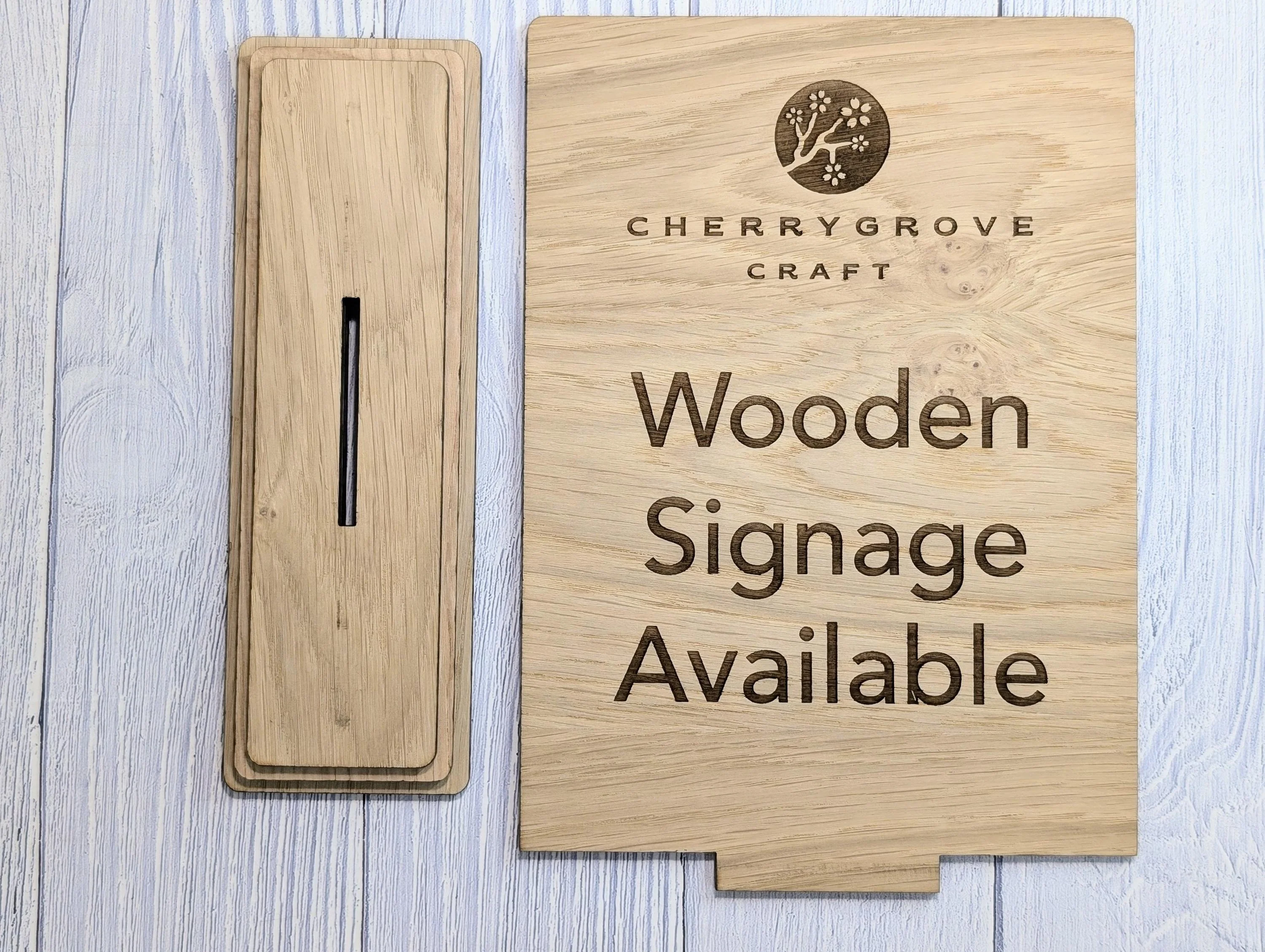 Wooden Personalised Table Sign, Extra Large - Perfect for Shops, Cafés, Markets – XL Size - Removable Base, Shop Signage Freestanding - Image 5