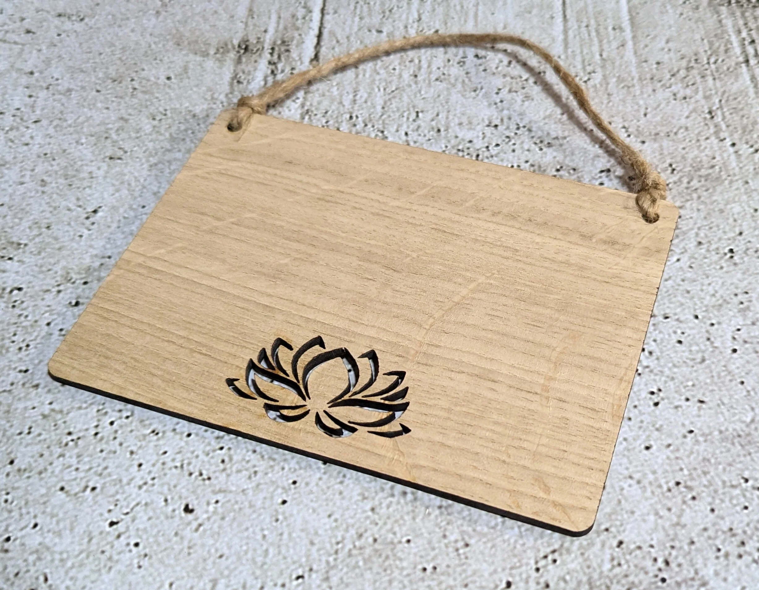Wooden Personalised Yoga Sign, Lotus Flower Wooden Hanging Sign - Image 3