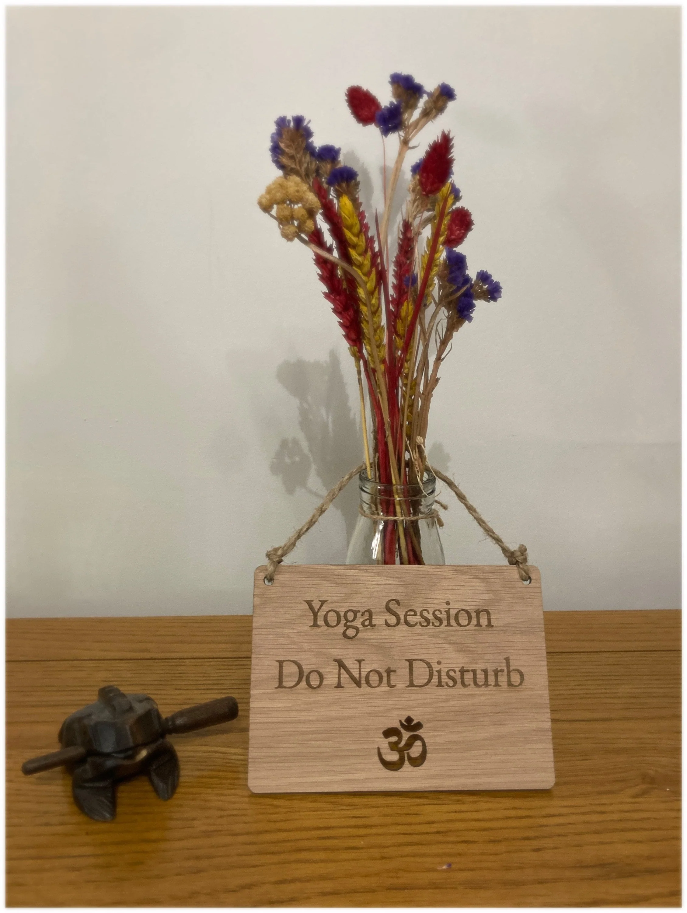 Wooden Personalised Yoga Sign, Namaste Wooden Hanging Sign - Image 5