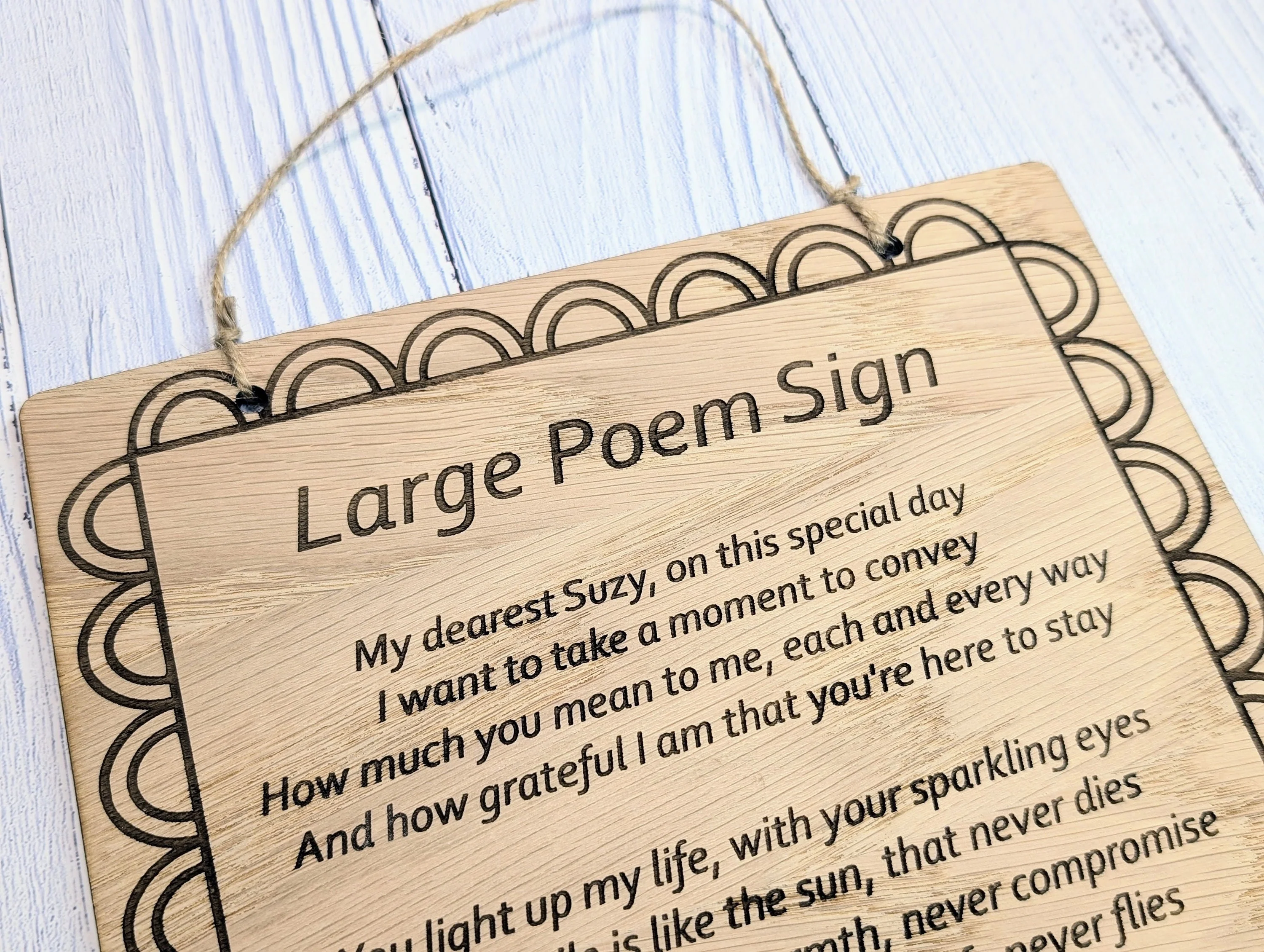 Wooden Poem Sign - Customised A4 Size - Personalised Engraving, Perfect for Longer Verses, Home Decor, Sustainable Timber, Eco-Friendly - Image 6