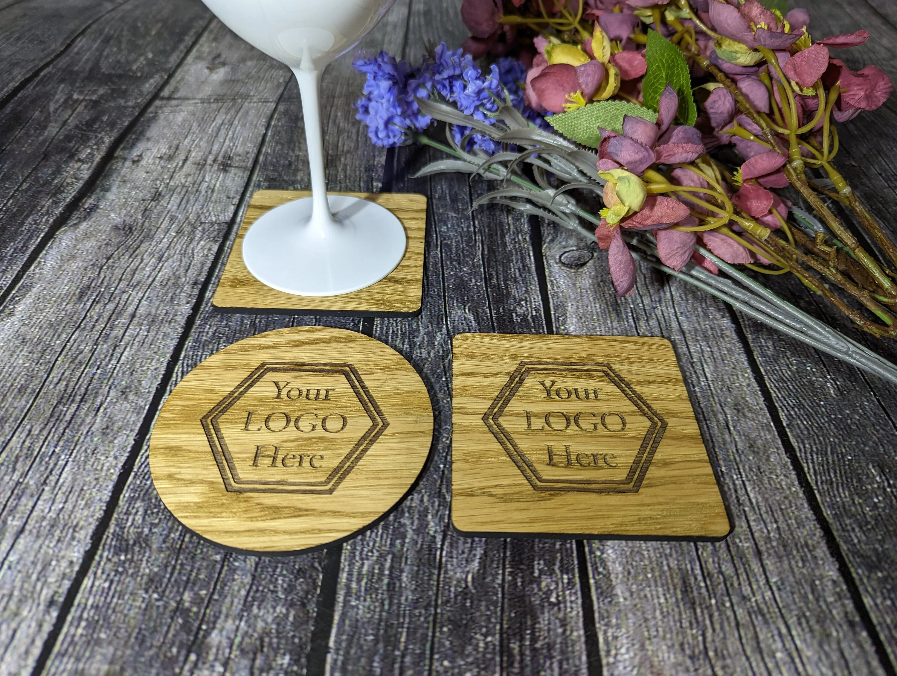 Wooden Promotional Coasters, Promotional Wooden Coasters, Wooden Logo Coasters - Image 3