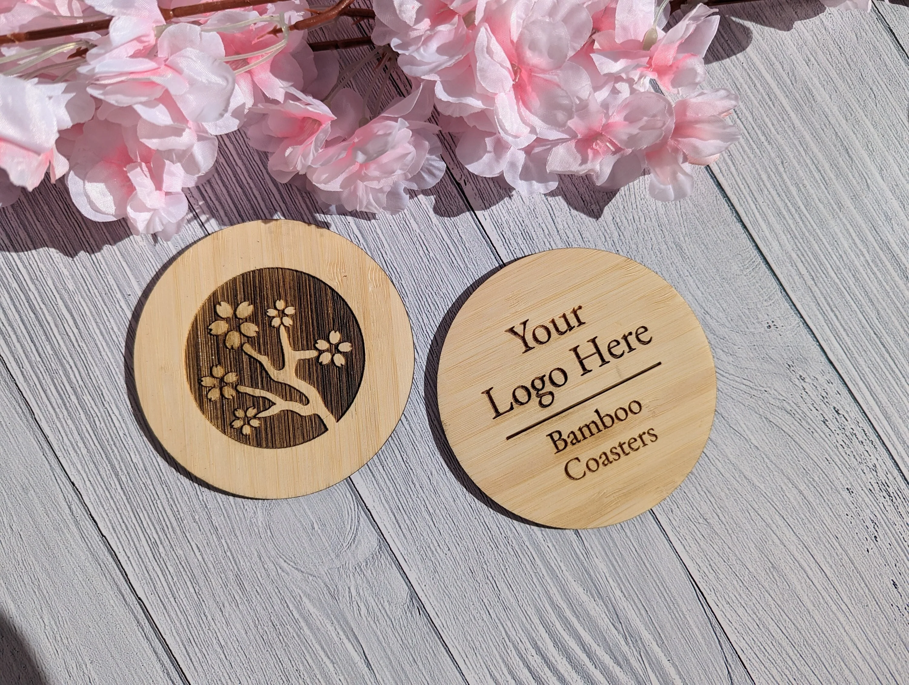 Engraved Bamboo Coasters: Personalised Business Gifts, Bulk Available - Image 3
