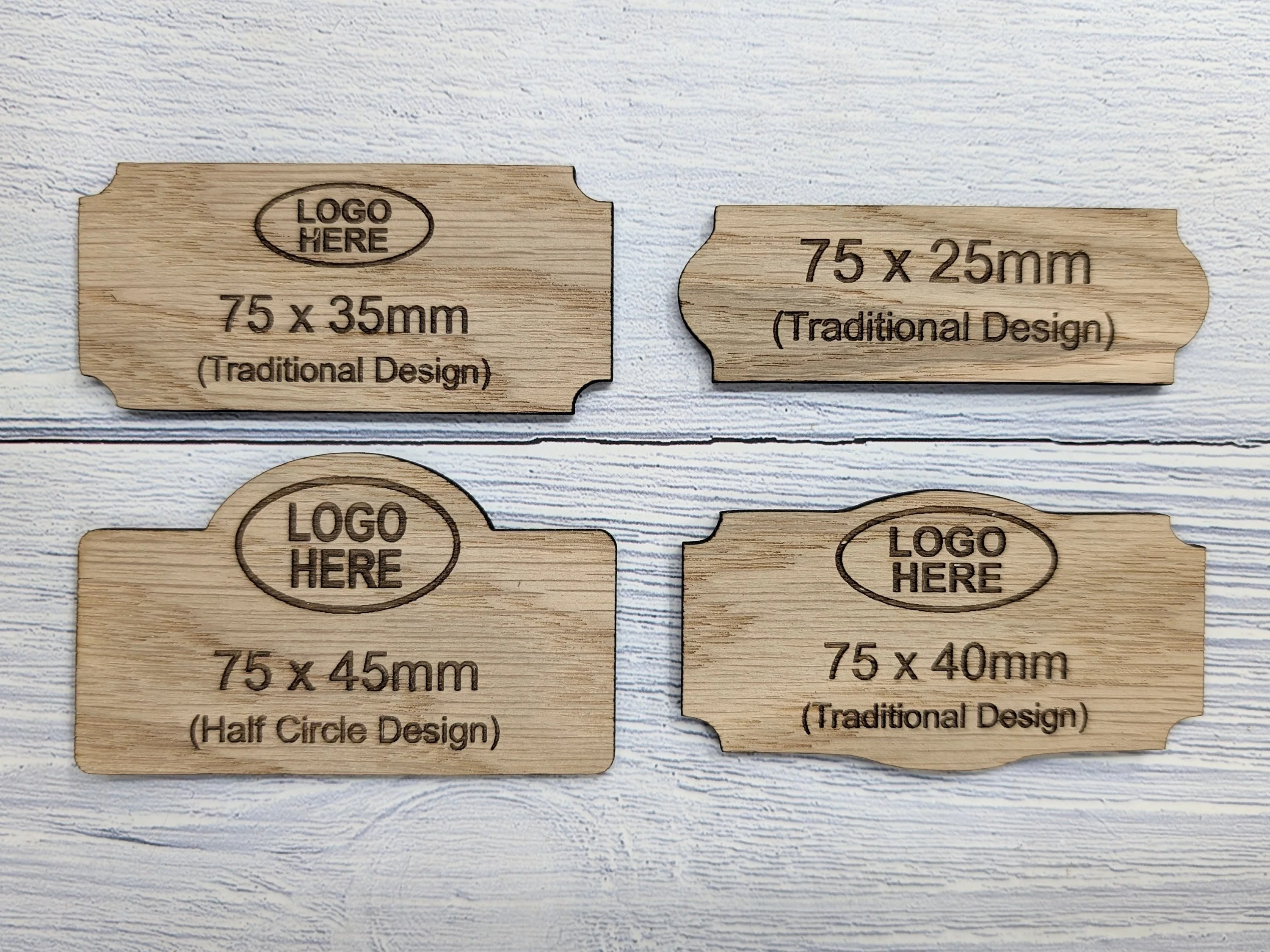 Wooden Shaped Name Badges, Multiple Sizes/Attachments - Image 11