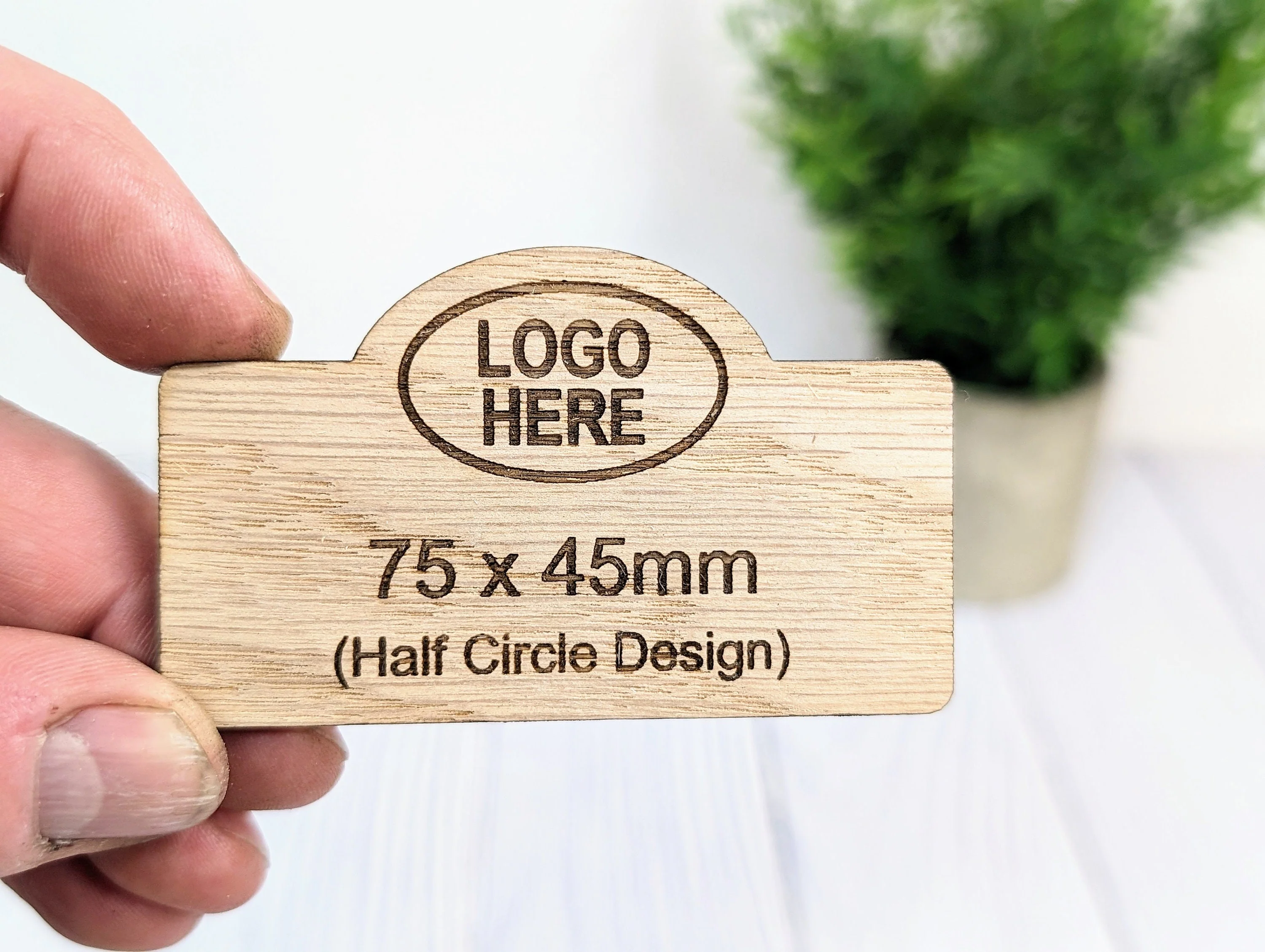 Wooden Shaped Name Badges, Multiple Sizes/Attachments - Image 2