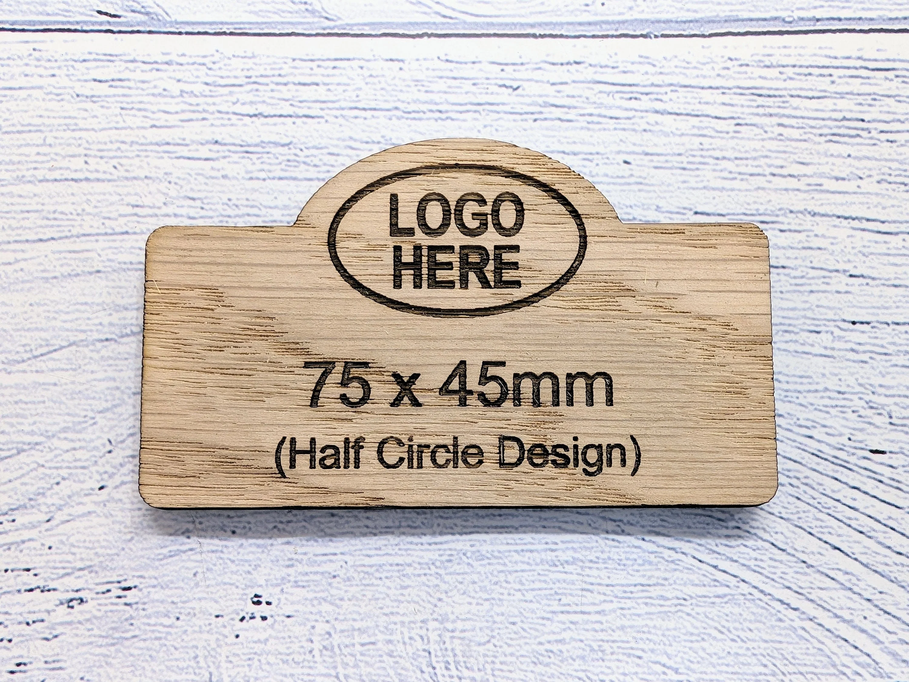 Wooden Shaped Name Badges, Multiple Sizes/Attachments - Image 4
